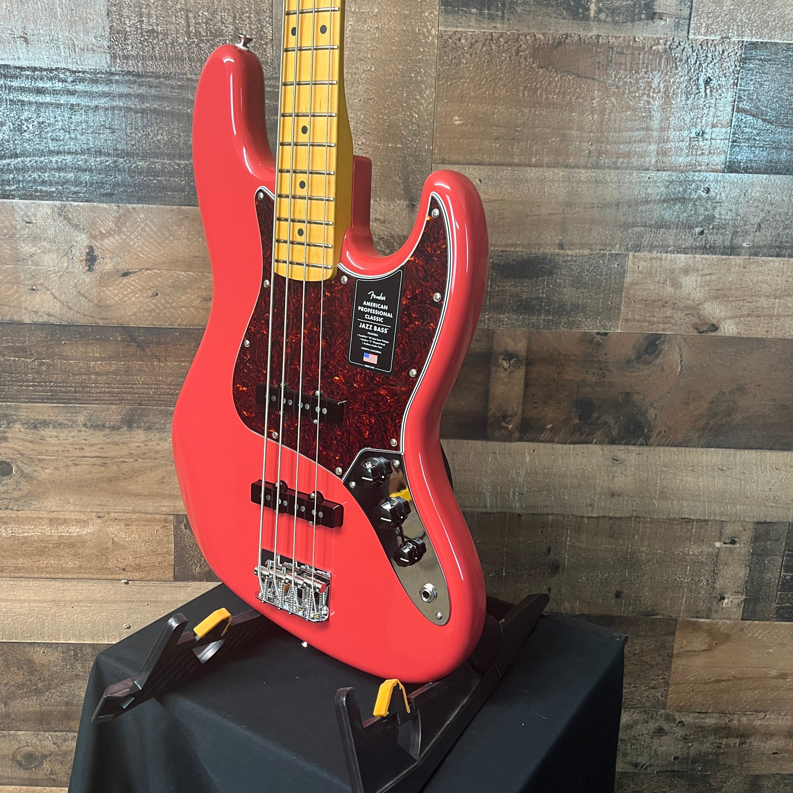 Fender American Professional Classic Jazz Bass, Faded Dakota Red, Gig Bag, 835