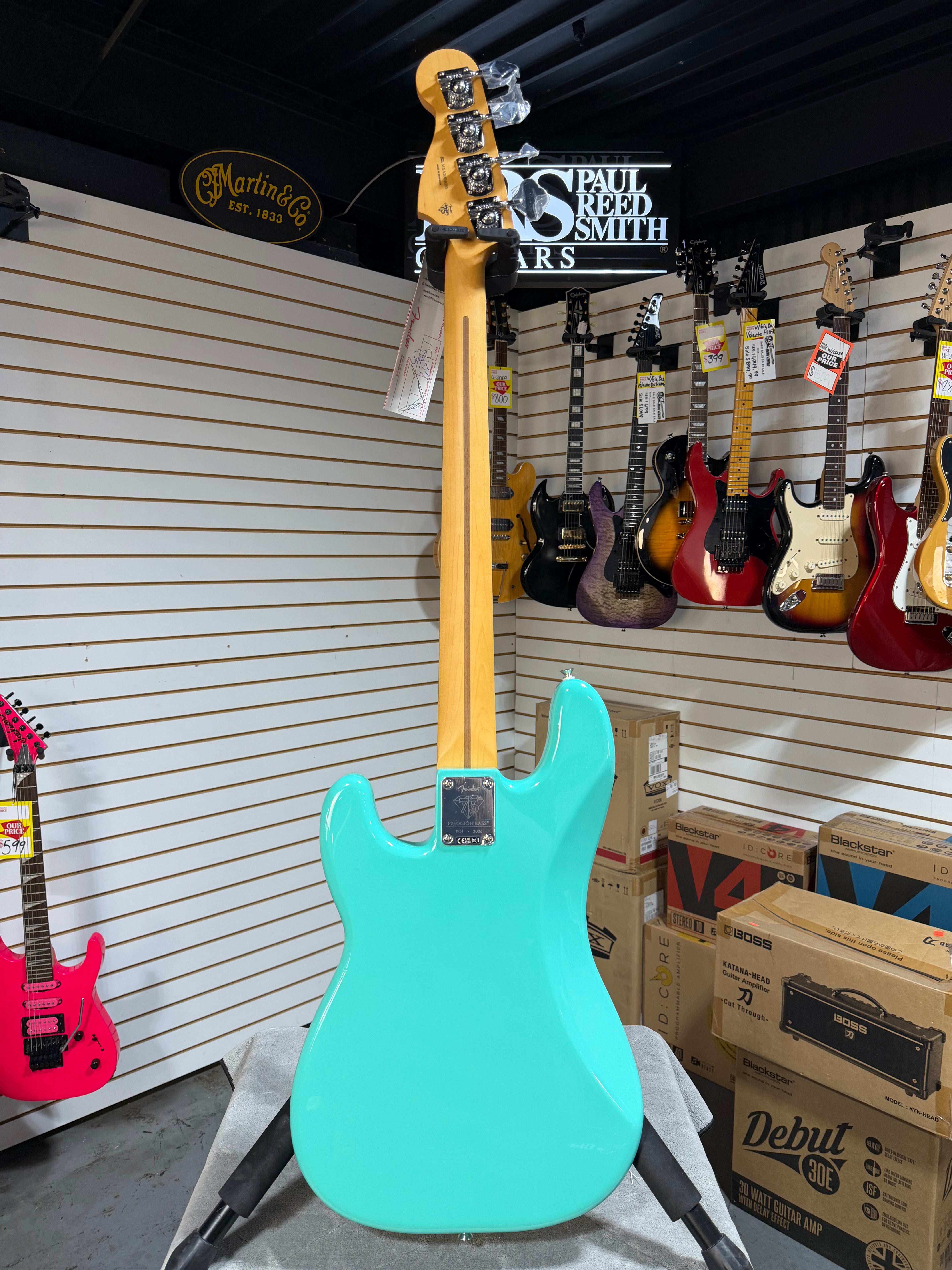 Fender 75th Anniversary Player II Precision Bass Seafoam Green
