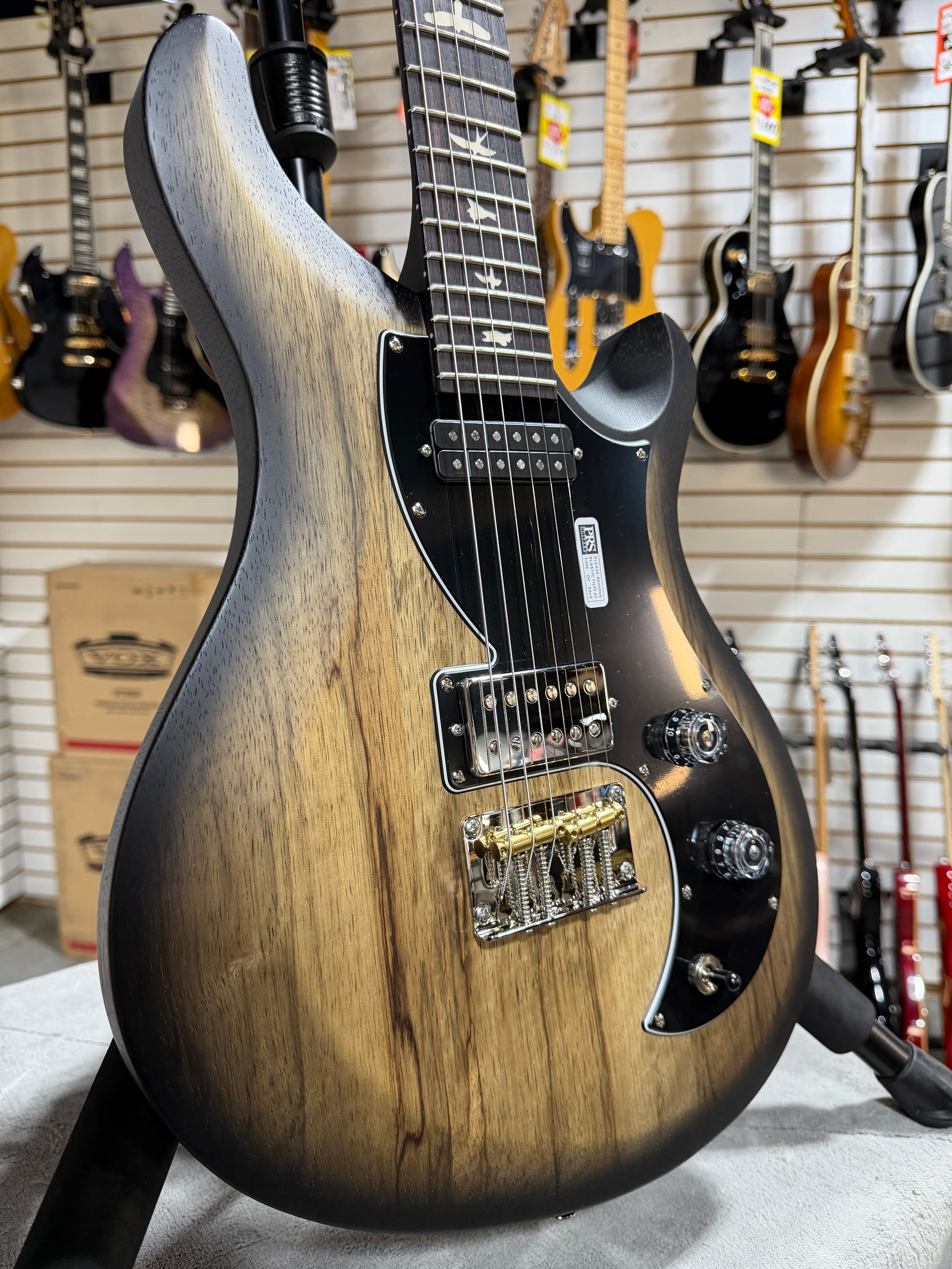 PRS S2 Vela Black Limba Natural Smokeburst