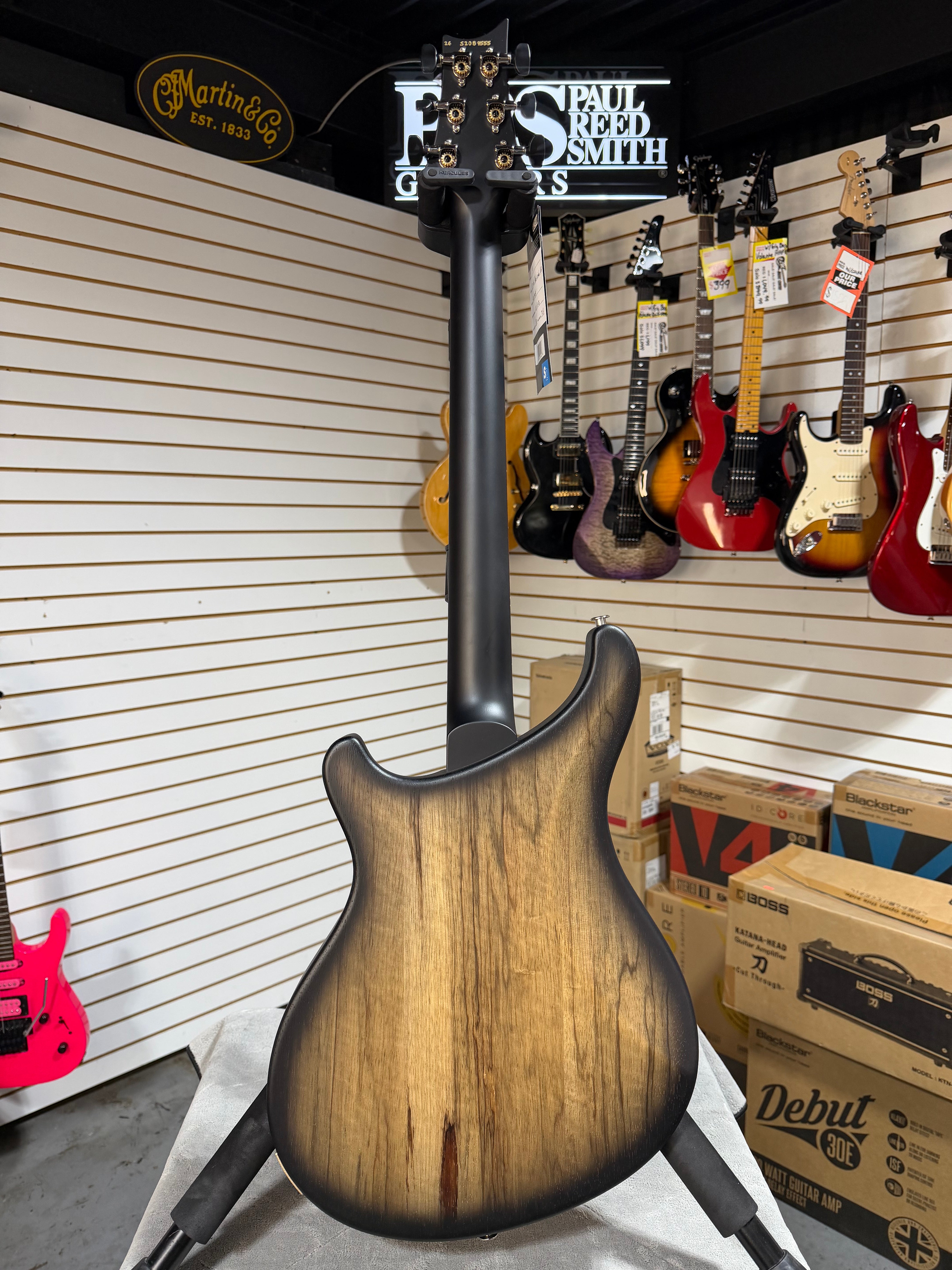 PRS S2 Vela Black Limba Natural Smokeburst