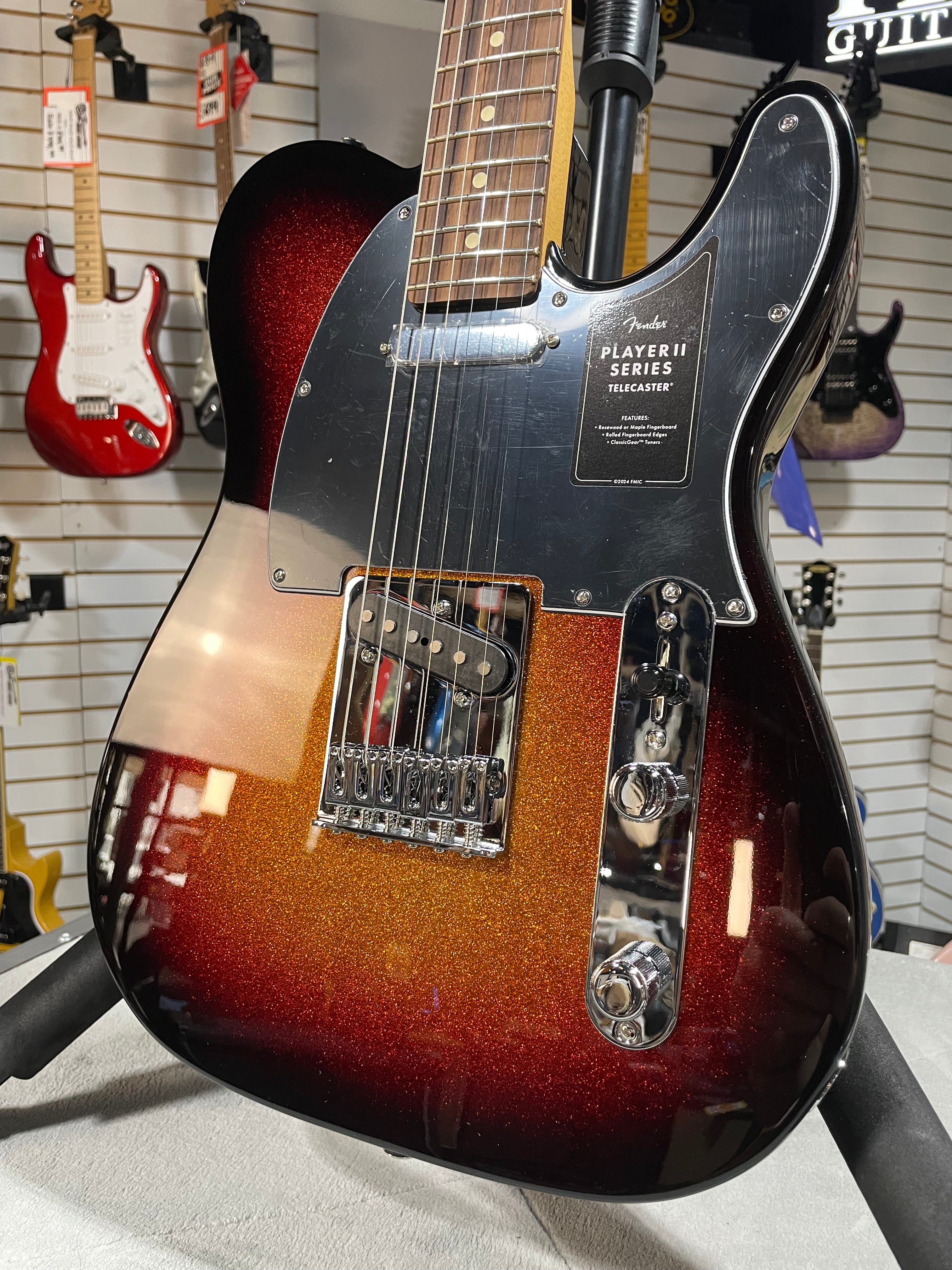 Player II Telecaster Electric Guitar - Limited-edition Sparkle 3-color Sunburst #846 GET PLEK'D!