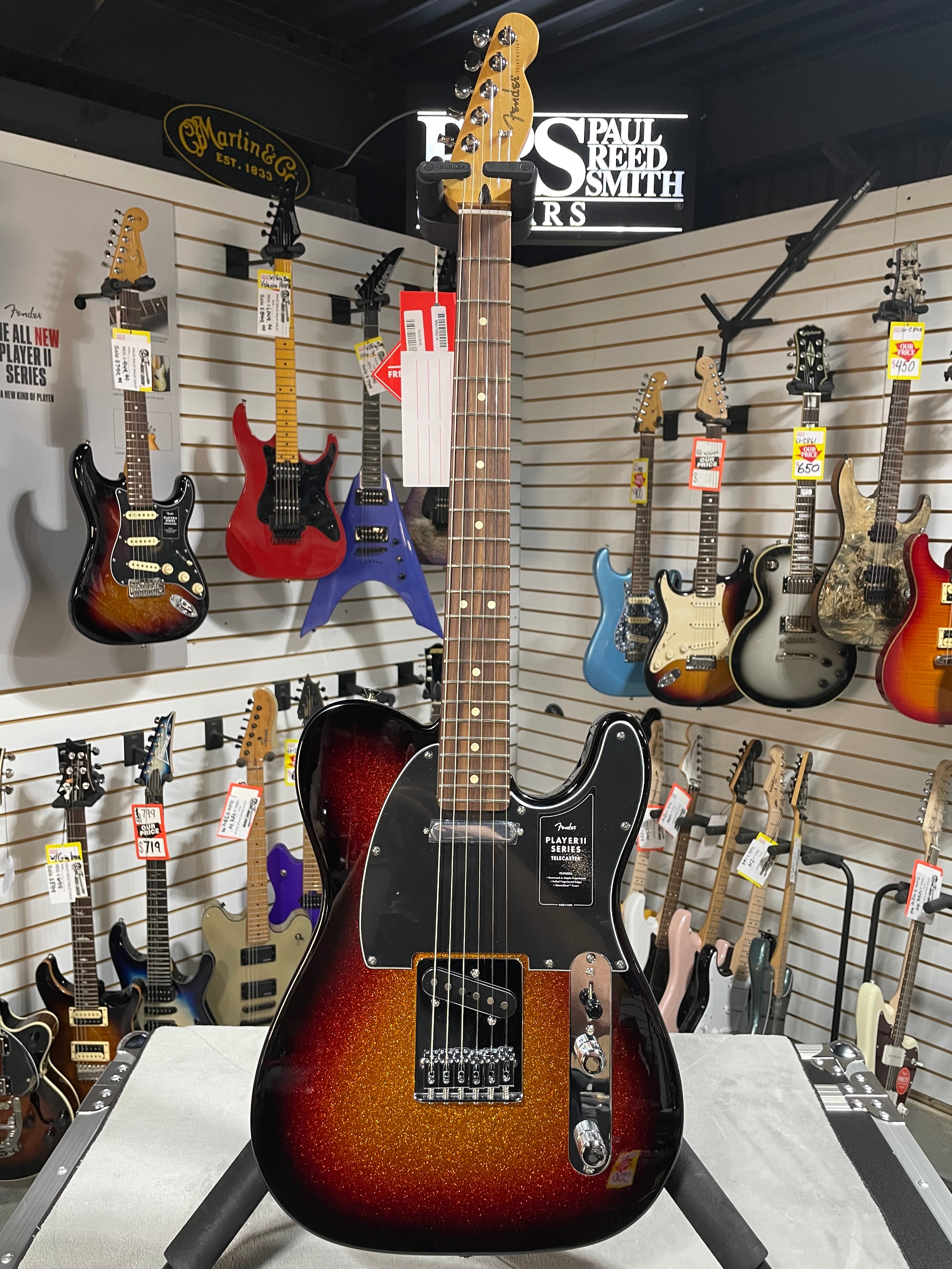 Player II Telecaster Electric Guitar - Limited-edition Sparkle 3-color Sunburst #846 GET PLEK'D!