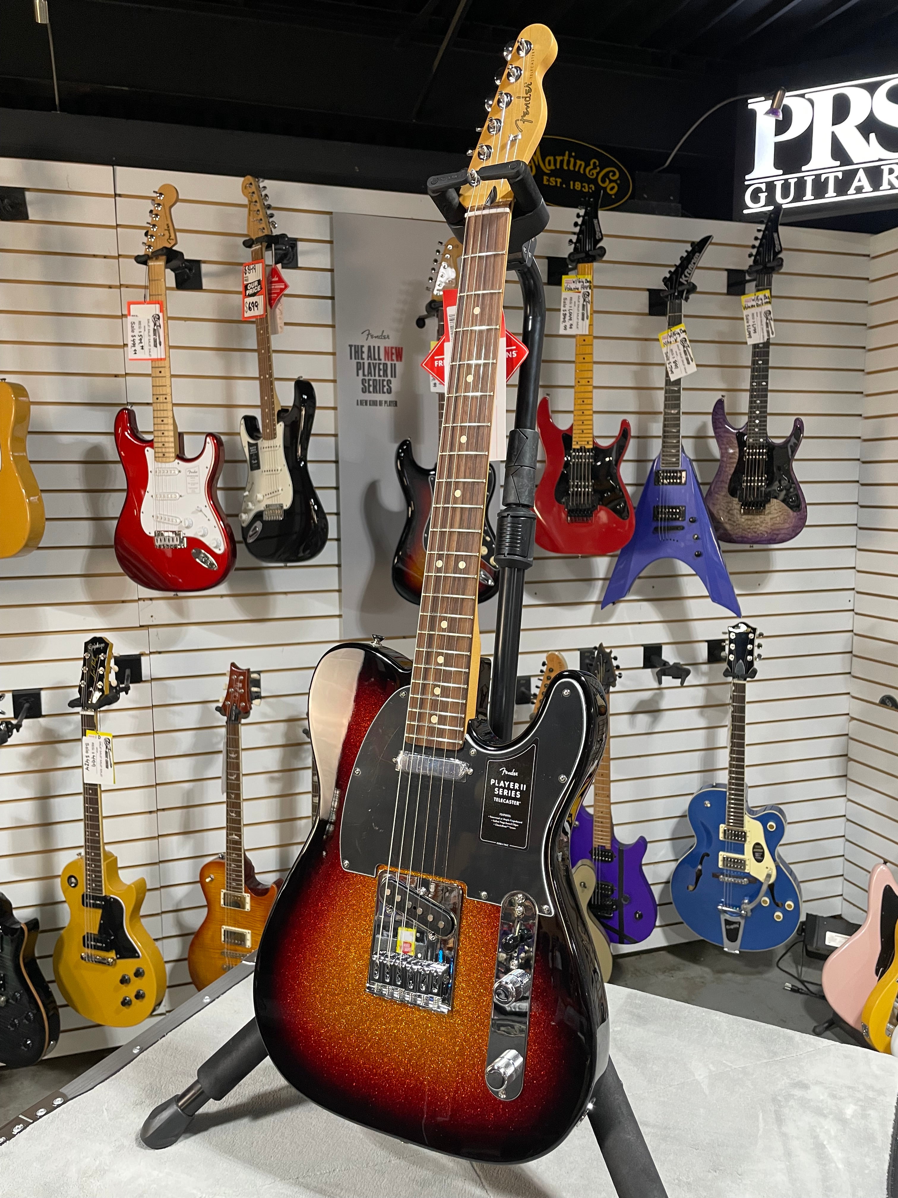 Player II Telecaster Electric Guitar - Limited-edition Sparkle 3-color Sunburst #846 GET PLEK'D!