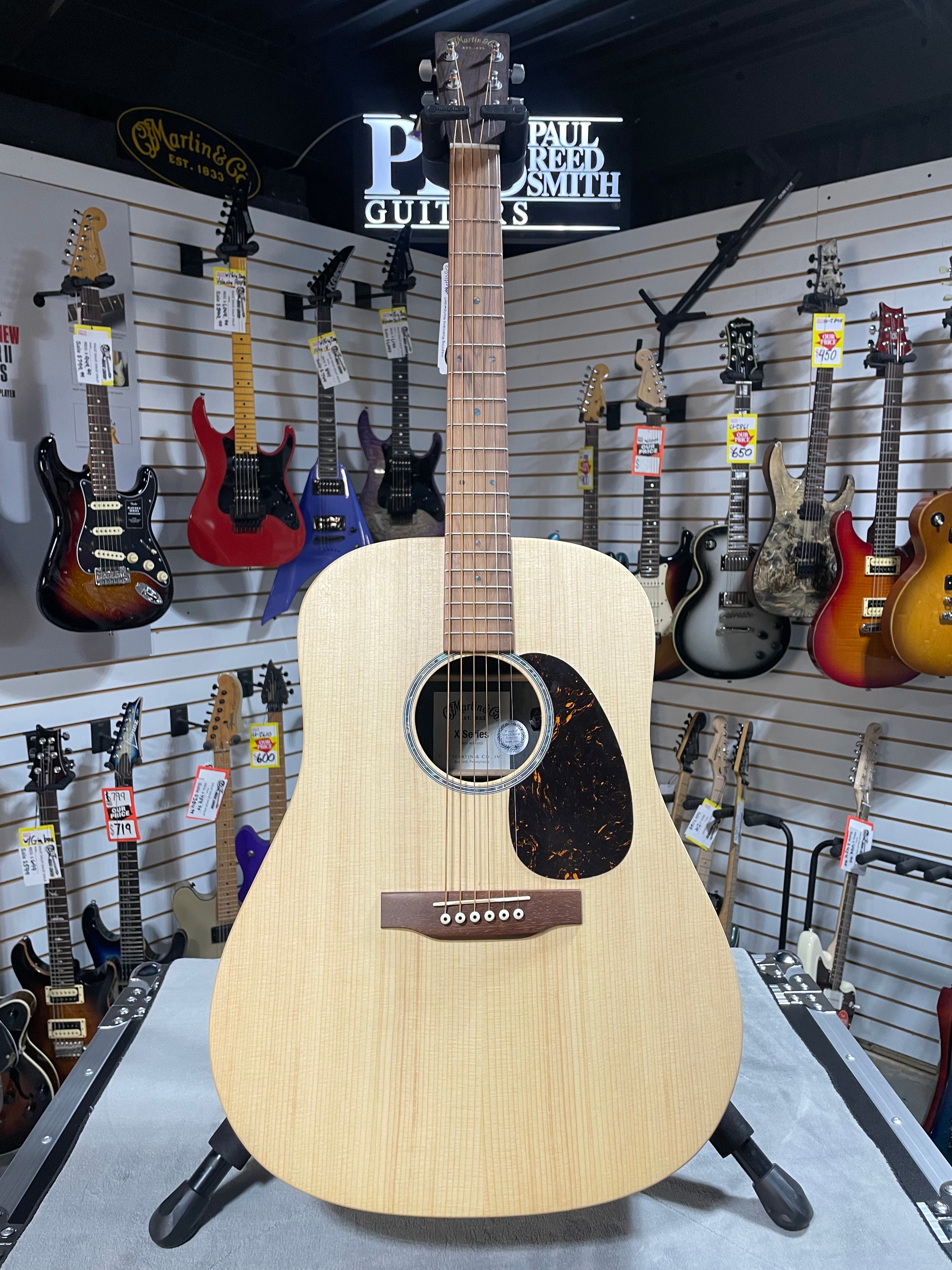 Martin D-X2E Dreadnought Acoustic-Electric Guitar - Brazilian Rosewood Pattern w/Gig Bag & PLEK*D #102