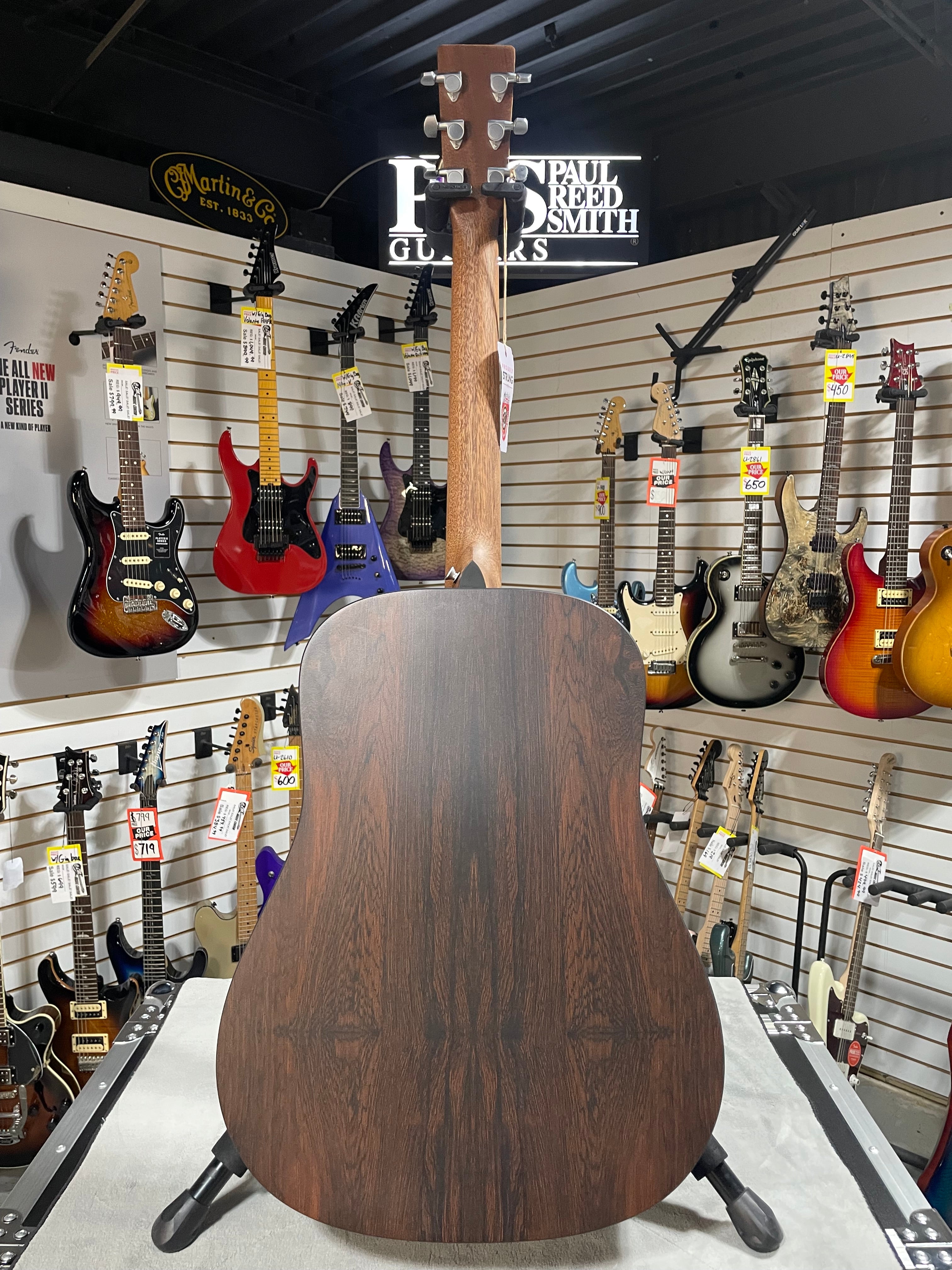 Martin D-X2E Dreadnought Acoustic-Electric Guitar - Brazilian Rosewood Pattern w/Gig Bag & PLEK*D #102