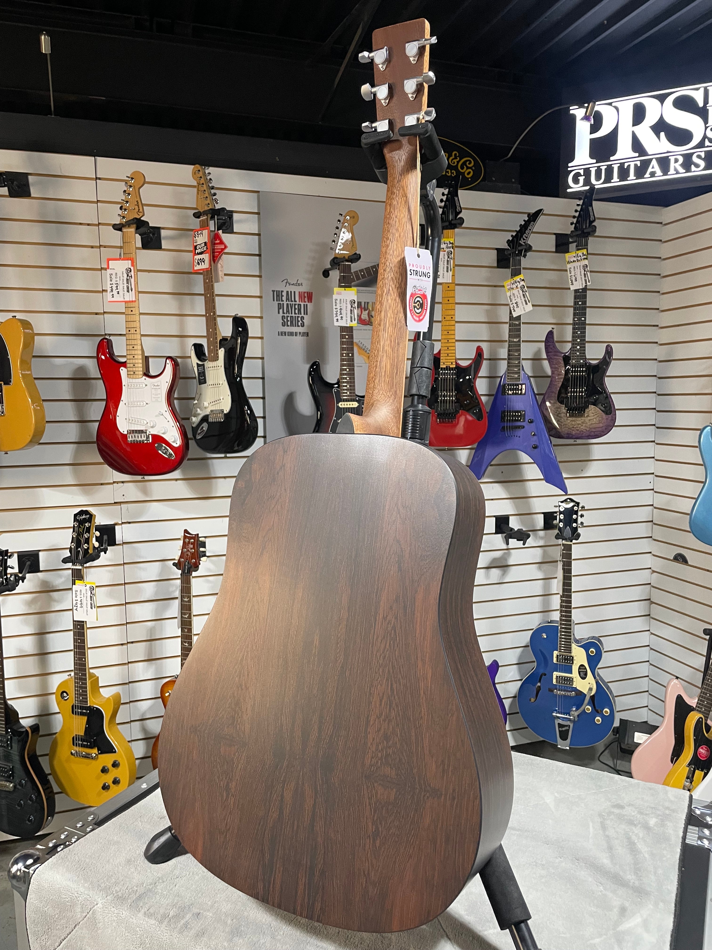 Martin D-X2E Dreadnought Acoustic-Electric Guitar - Brazilian Rosewood Pattern w/Gig Bag & PLEK*D #102