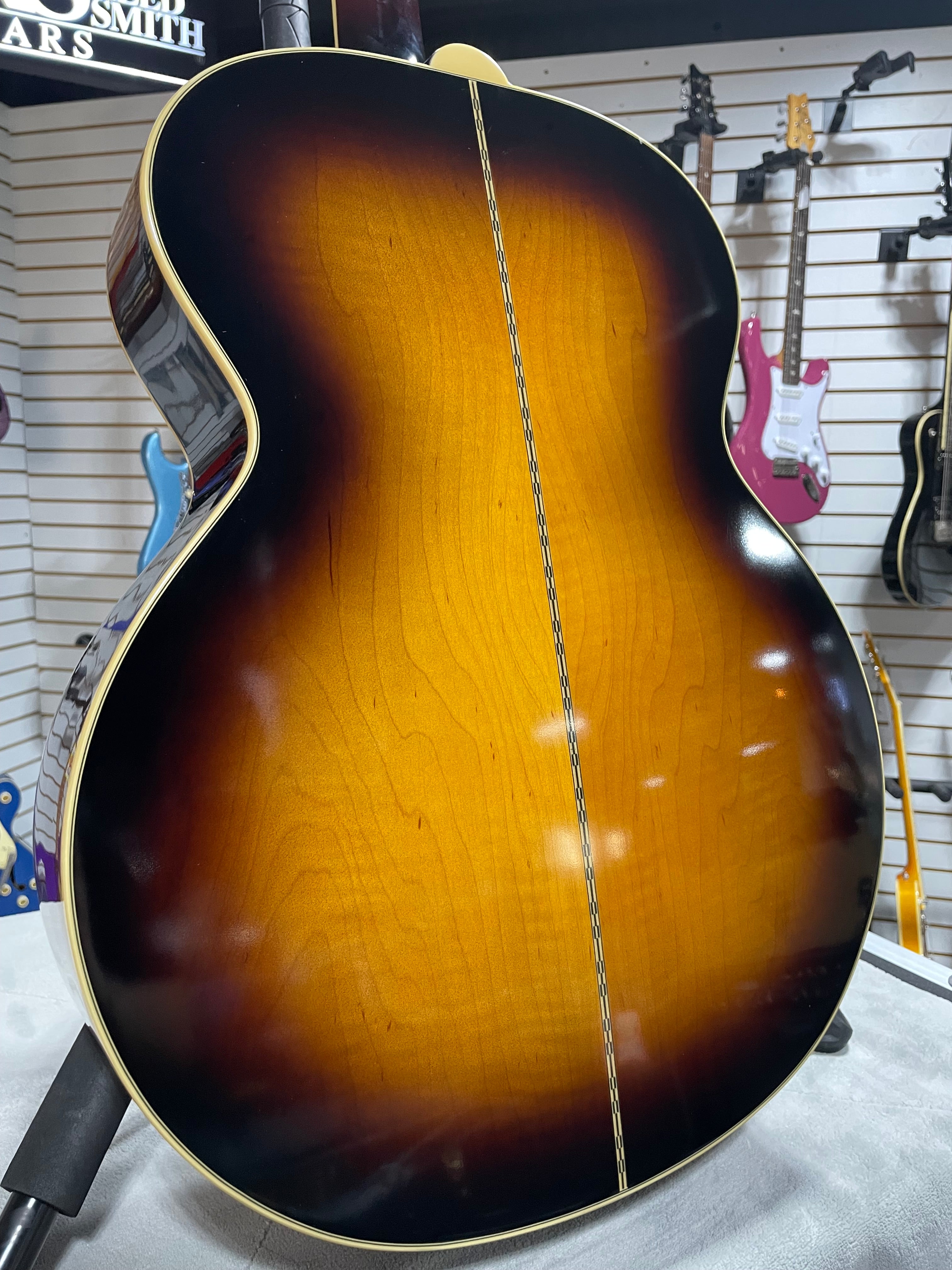 Epiphone J-200 Acoustic Guitar - Aged Vintage Sunburst Gloss w/OHSC & PLEK*D #570