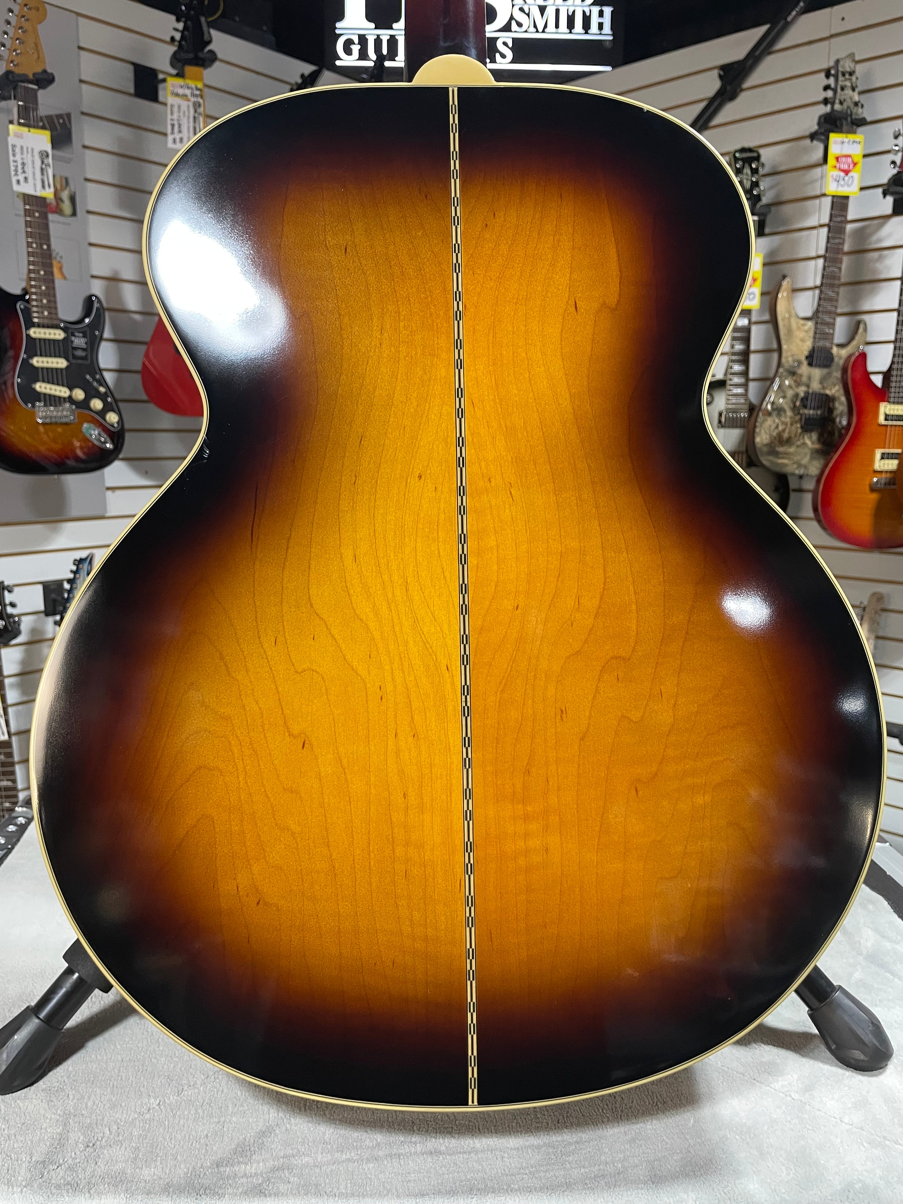 Epiphone J-200 Acoustic Guitar - Aged Vintage Sunburst Gloss w/OHSC & PLEK*D #570
