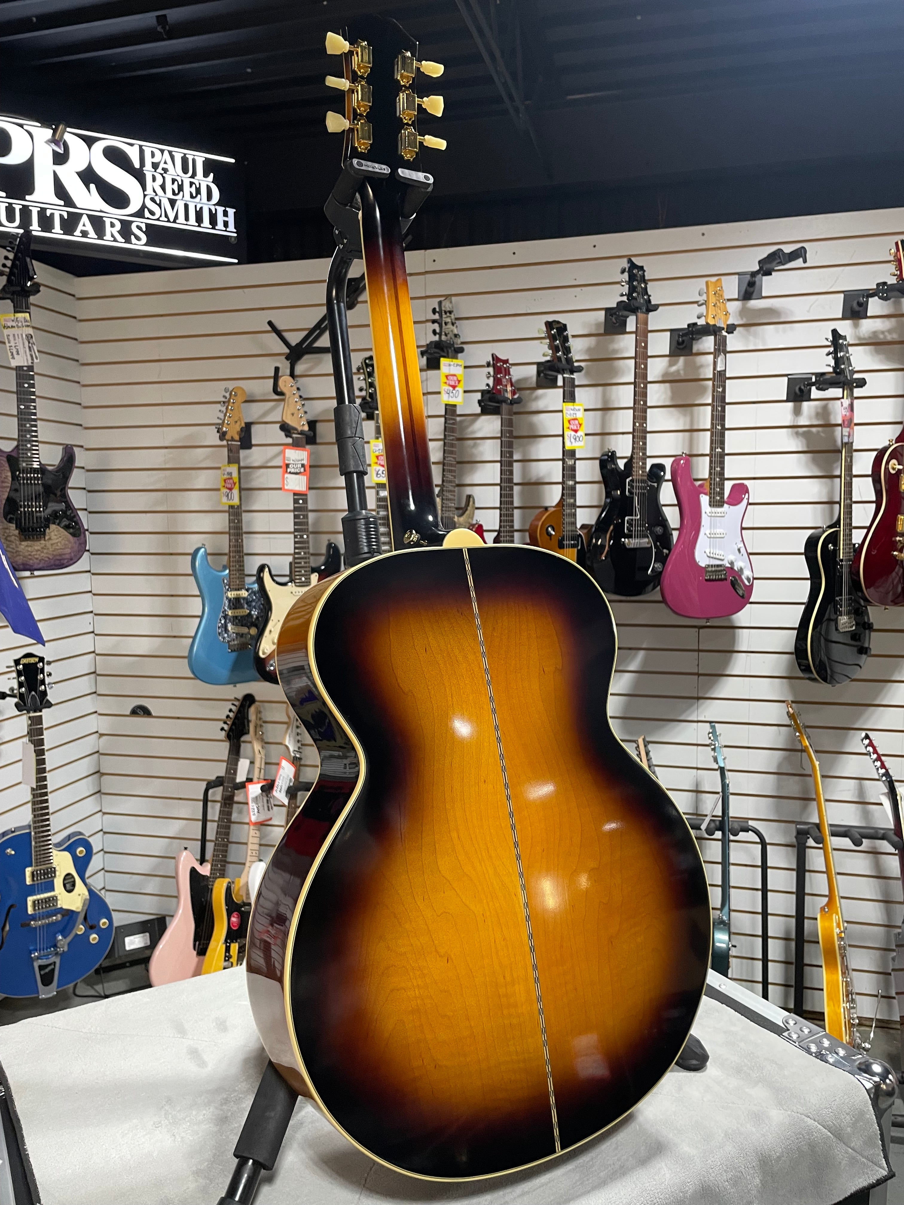 Epiphone J-200 Acoustic Guitar - Aged Vintage Sunburst Gloss w/OHSC & PLEK*D #570