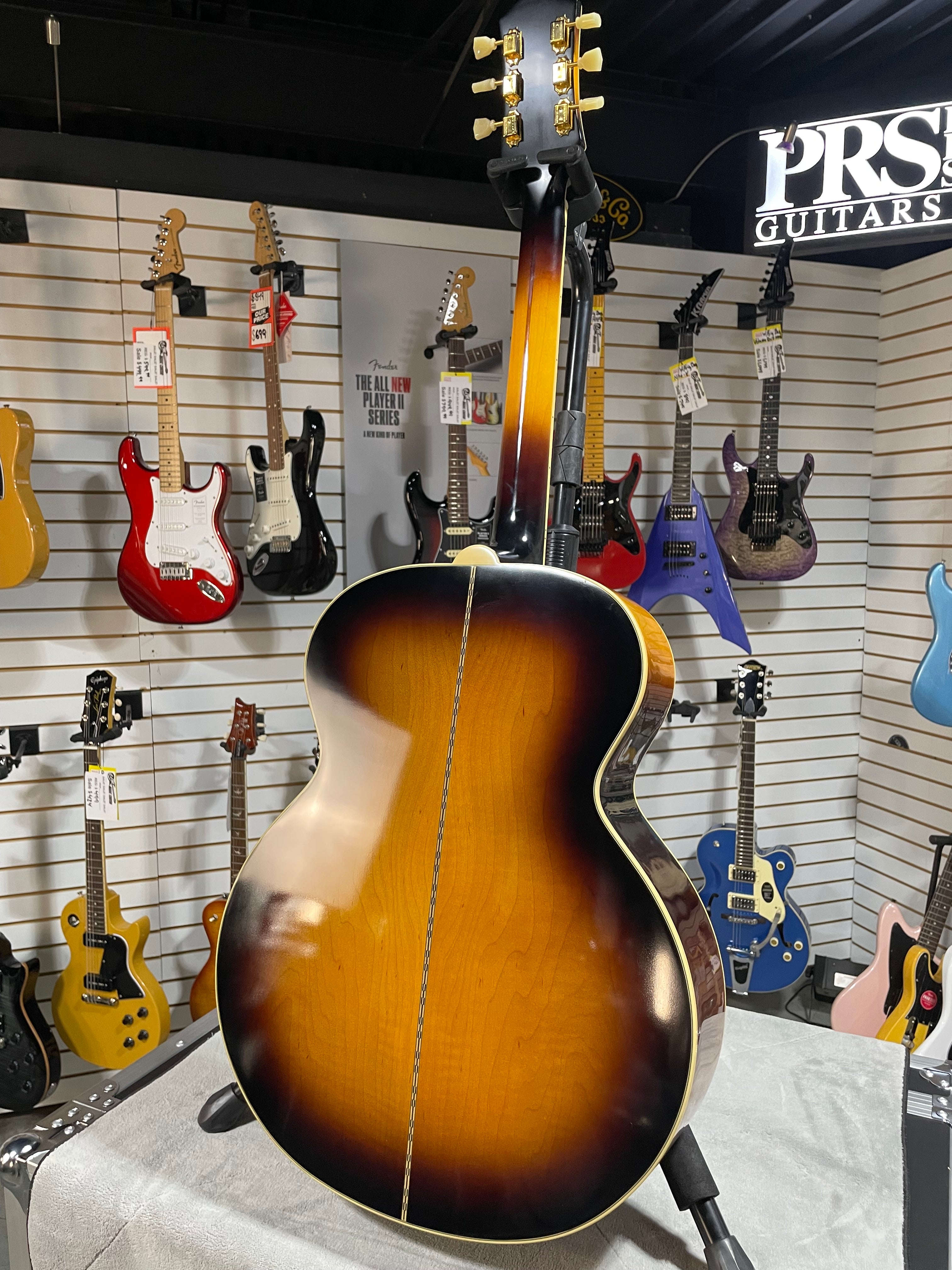 Epiphone J-200 Acoustic Guitar - Aged Vintage Sunburst Gloss w/OHSC & PLEK*D #570