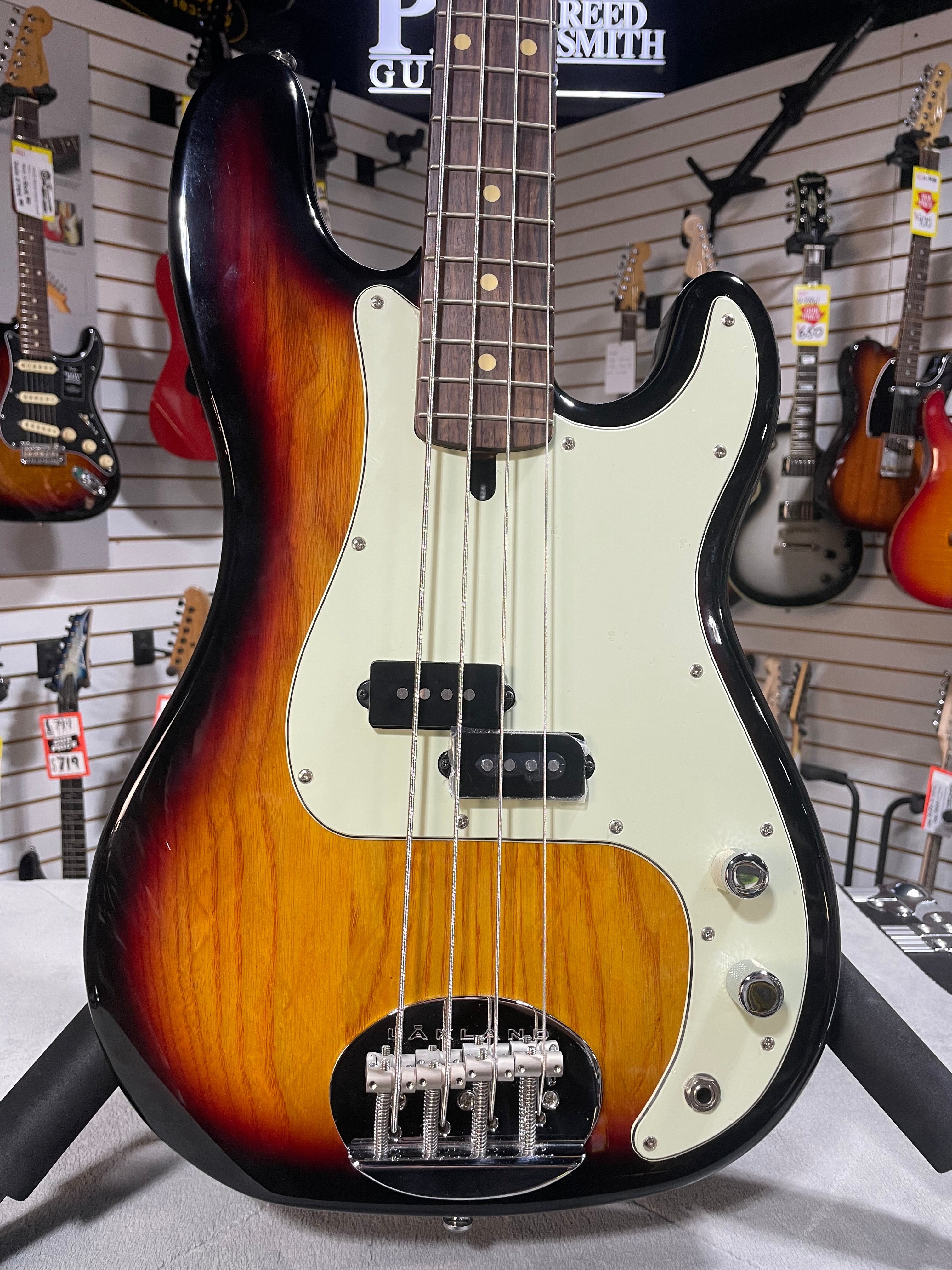 Lakland Skyline P style Vintage Bass 3 Tone Sunburst