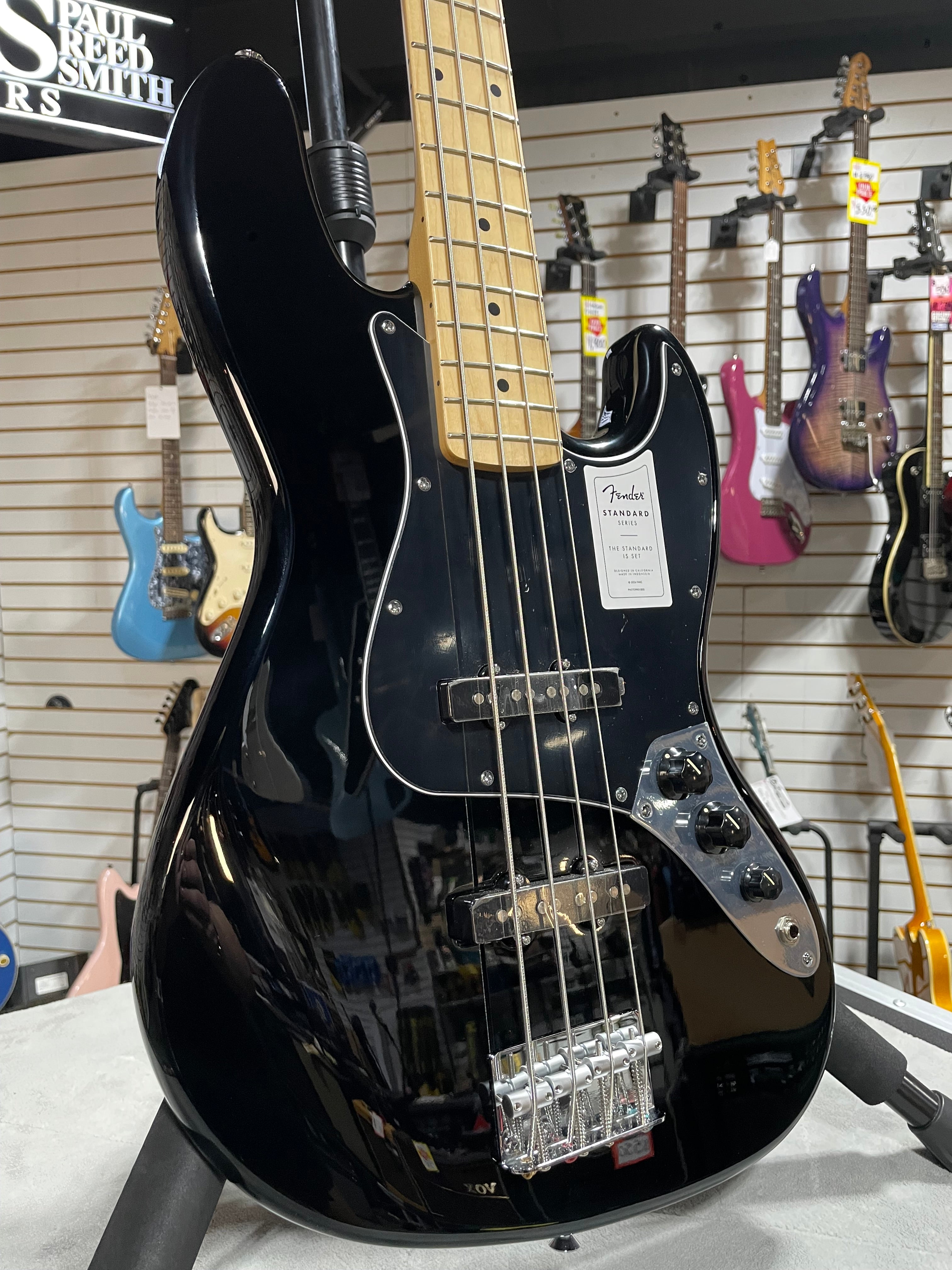 Fender Standard Jazz Bass - Black, Maple Fingerboard #626 GET PLEK'D!
