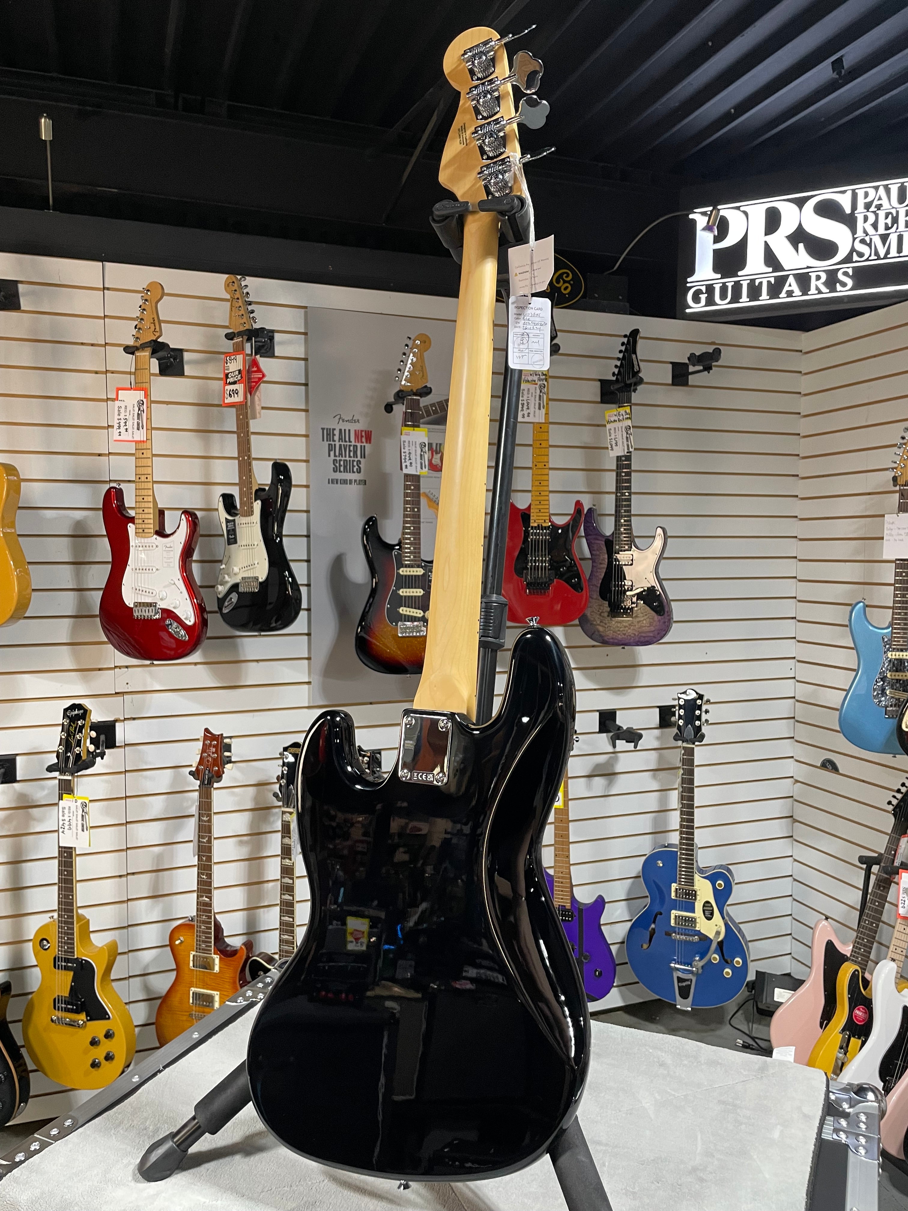 Fender Standard Jazz Bass - Black, Maple Fingerboard #626 GET PLEK'D!