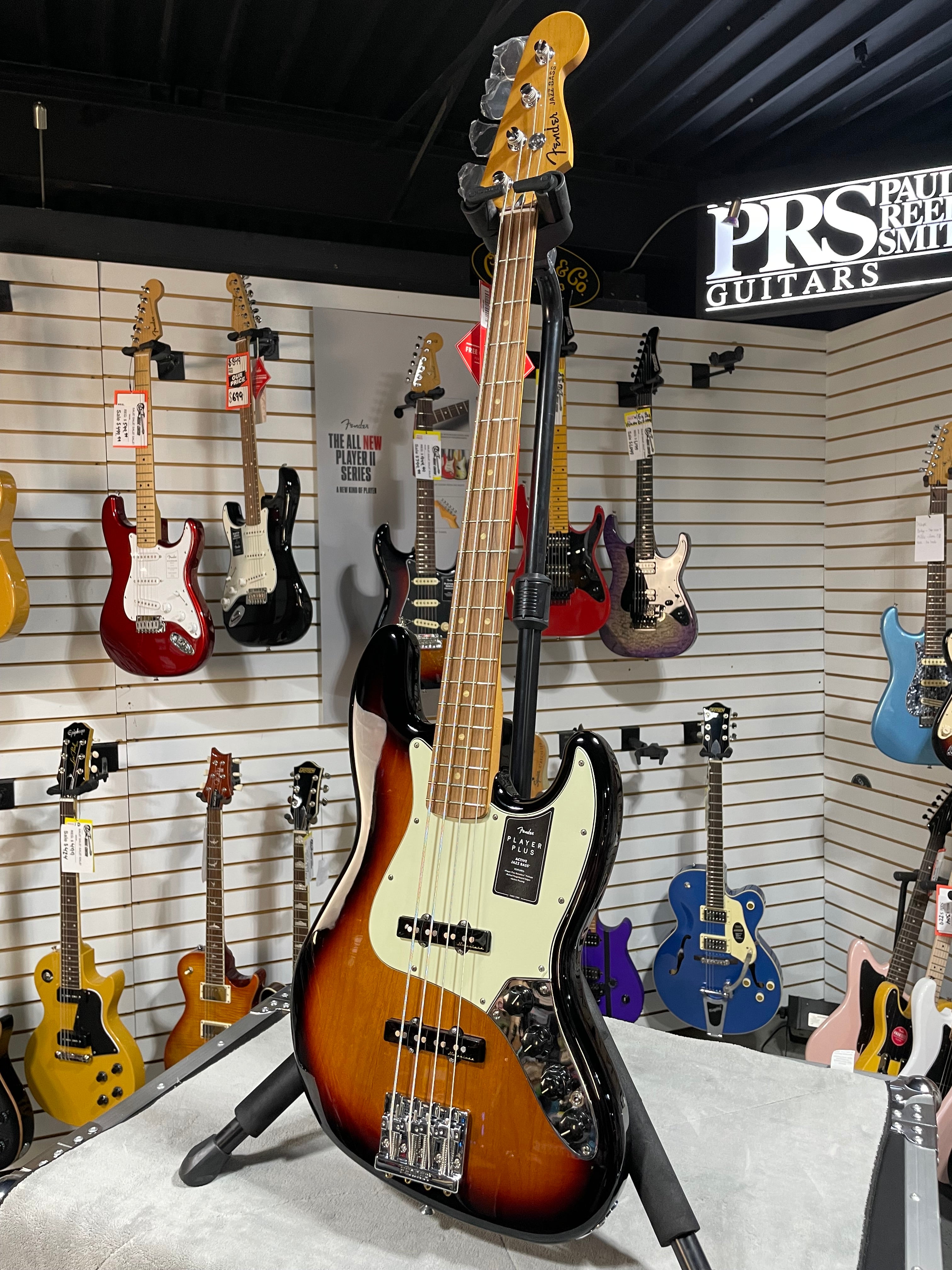 Player Plus Active Jazz Bass - 3-Tone Sunburst w/Pau Ferro Fretboard #475 GET PLEK'D!