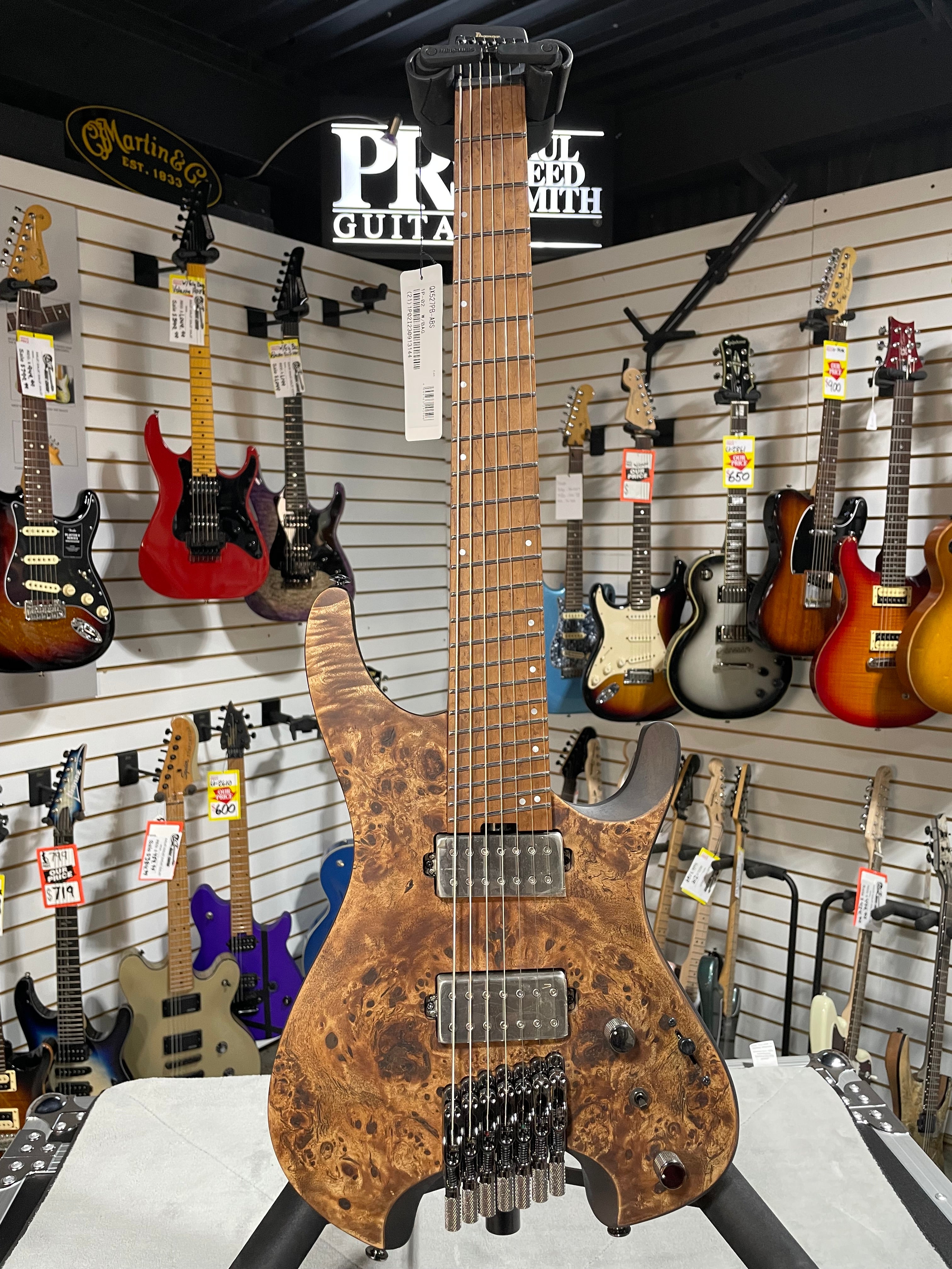 QX527PB 7-string Electric Guitar - Antique Brown Stain #144