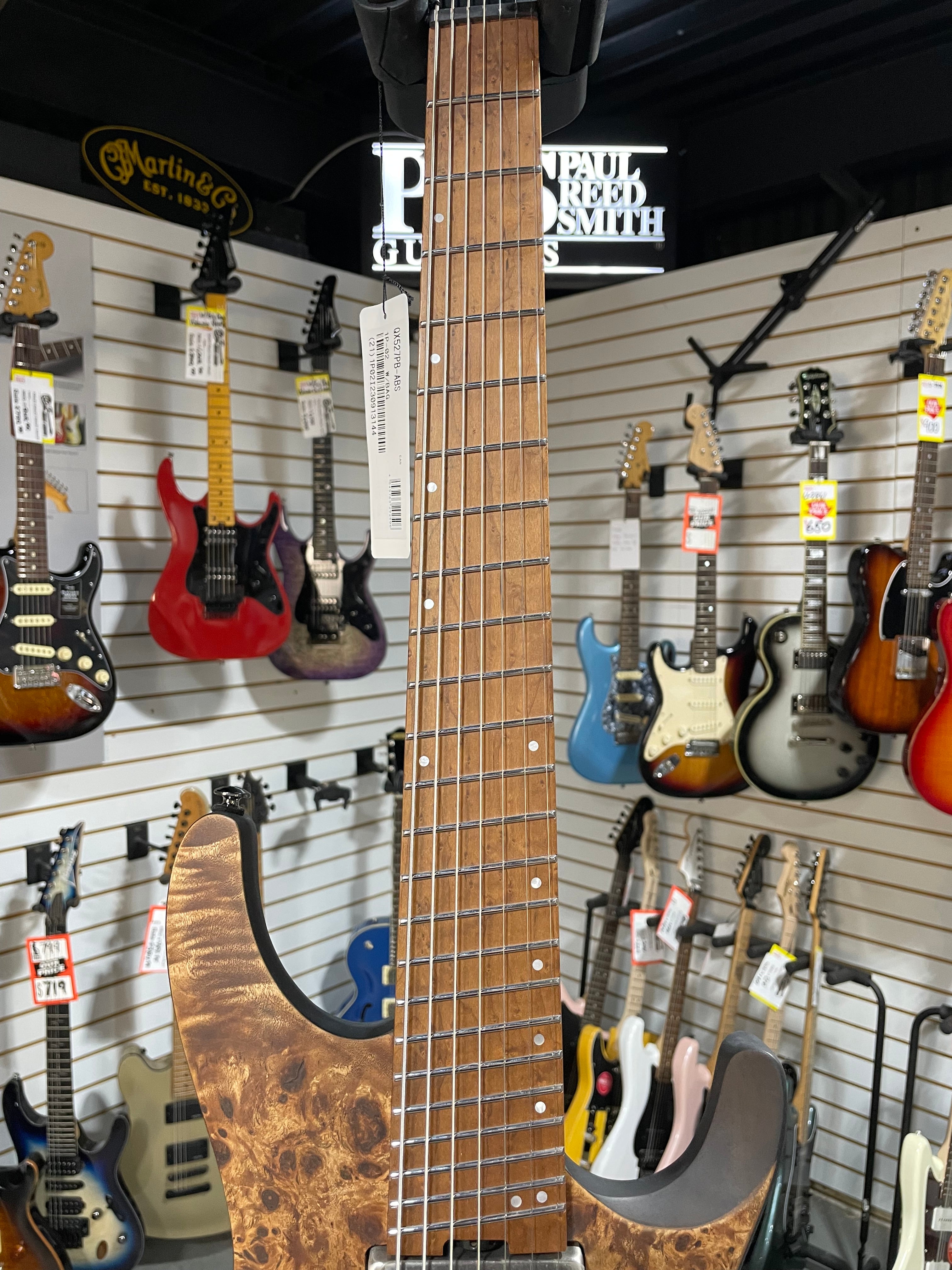 QX527PB 7-string Electric Guitar - Antique Brown Stain #144