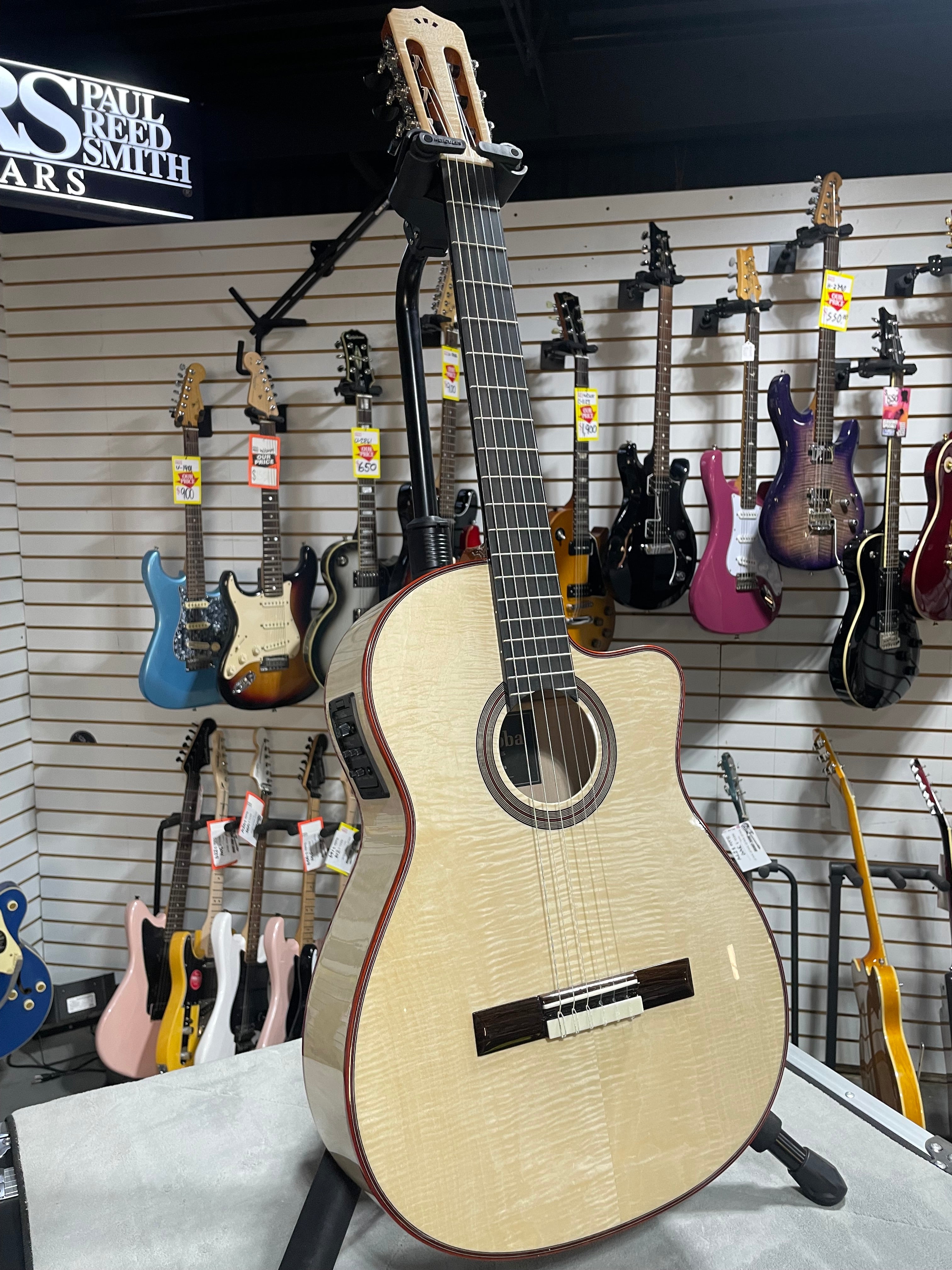 Fusion 12 Exotic Top Nylon-string Acoustic-electric Guitar - White Sands #098 GET PLEK'D!