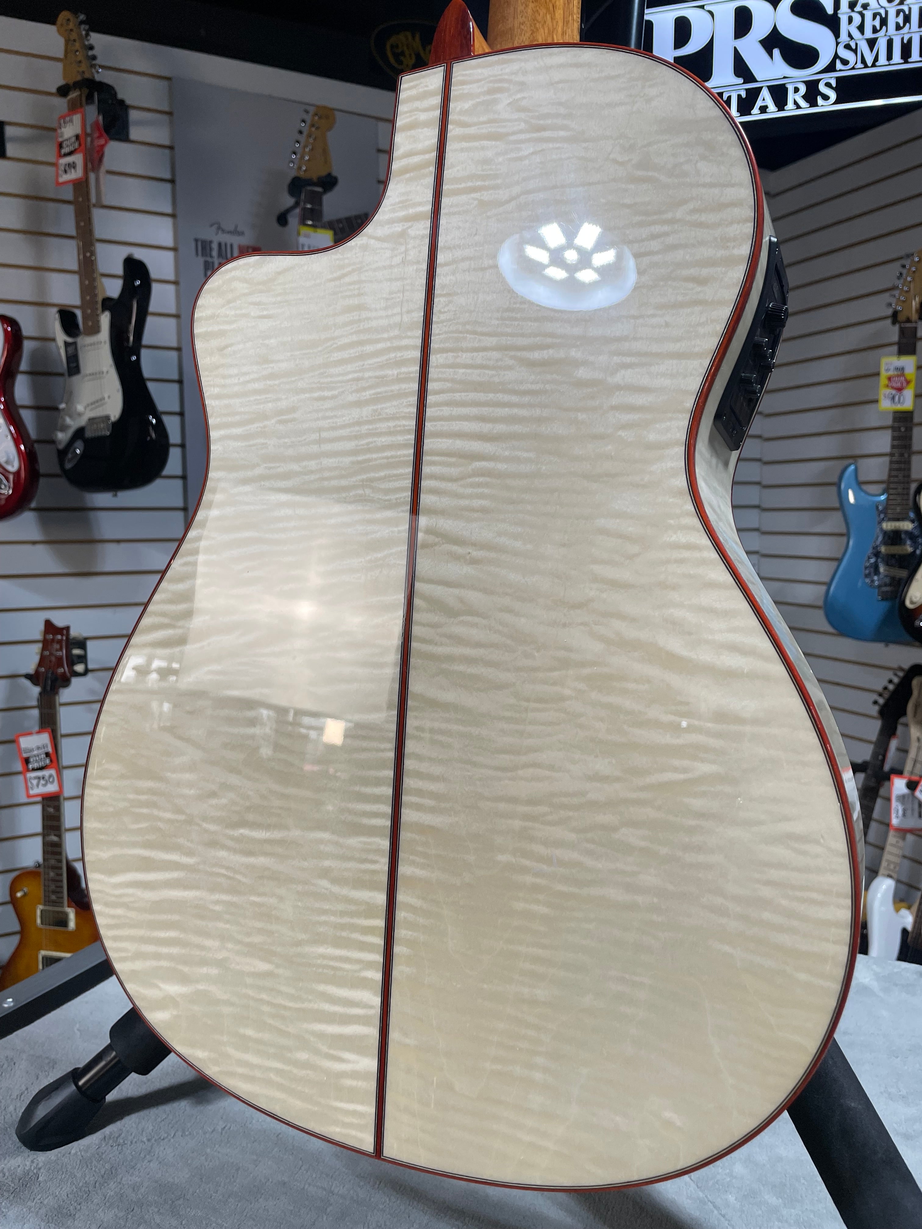 Fusion 12 Exotic Top Nylon-string Acoustic-electric Guitar - White Sands #098 GET PLEK'D!