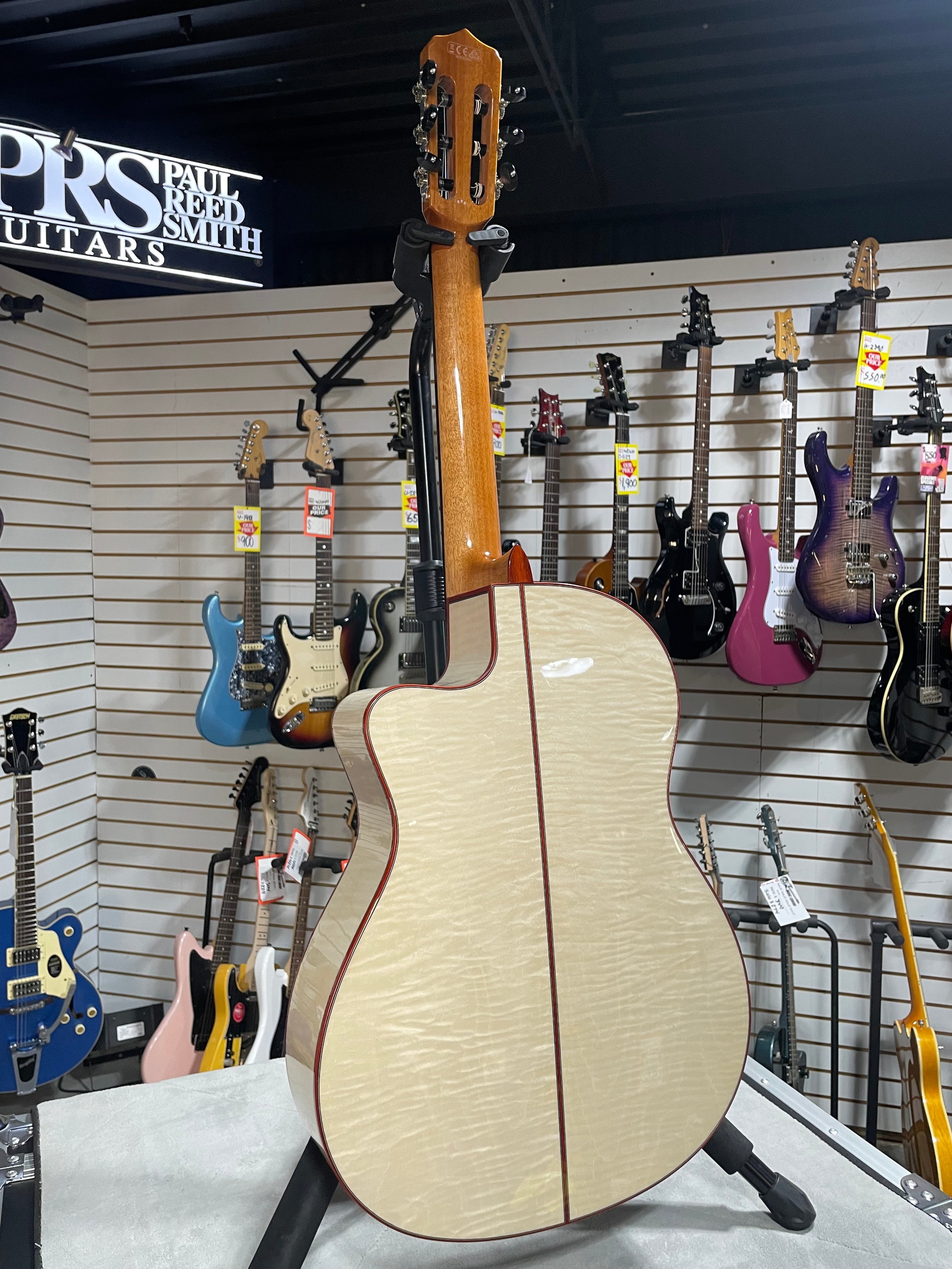 Fusion 12 Exotic Top Nylon-string Acoustic-electric Guitar - White Sands #098 GET PLEK'D!