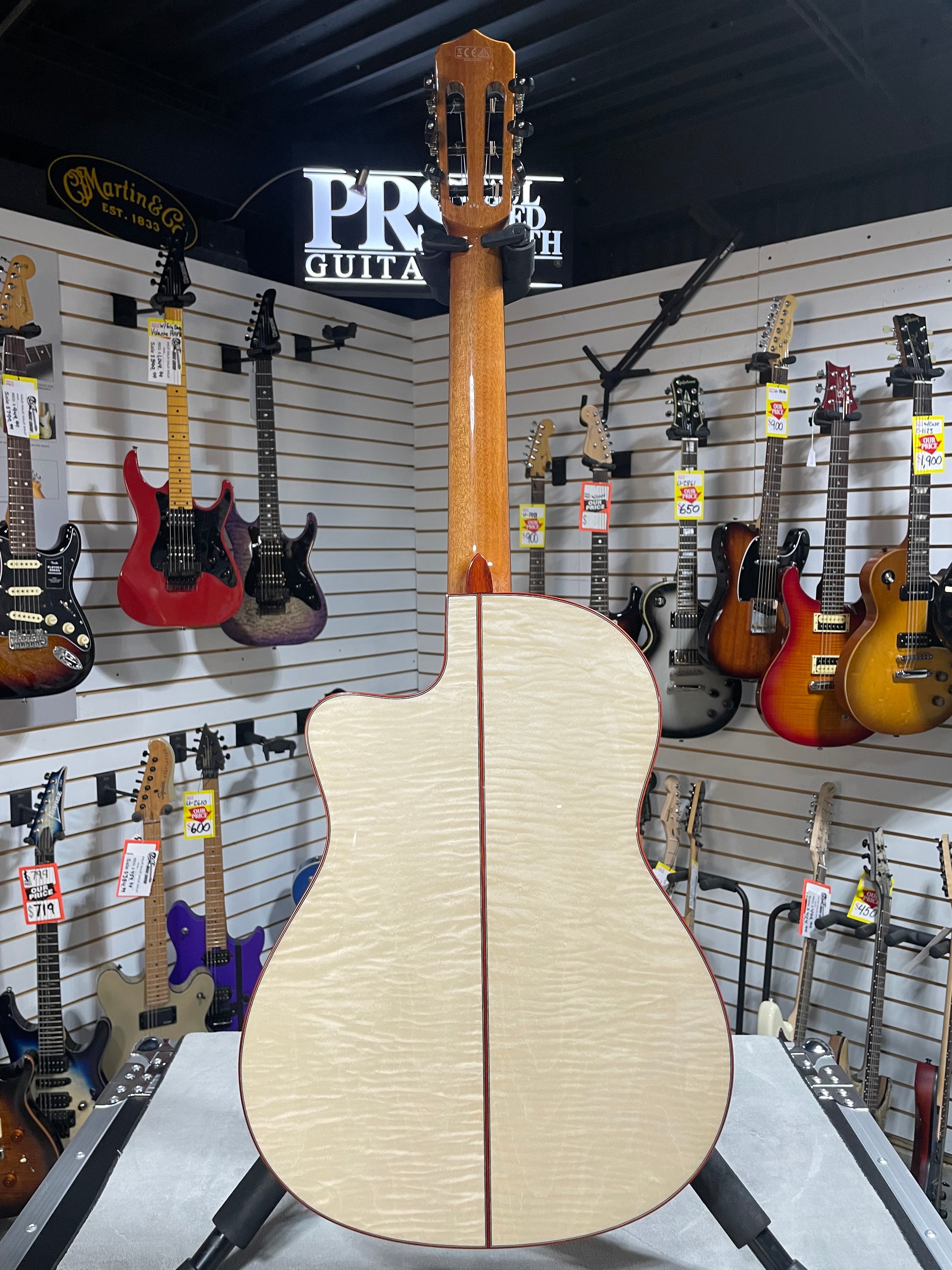 Fusion 12 Exotic Top Nylon-string Acoustic-electric Guitar - White Sands #098 GET PLEK'D!