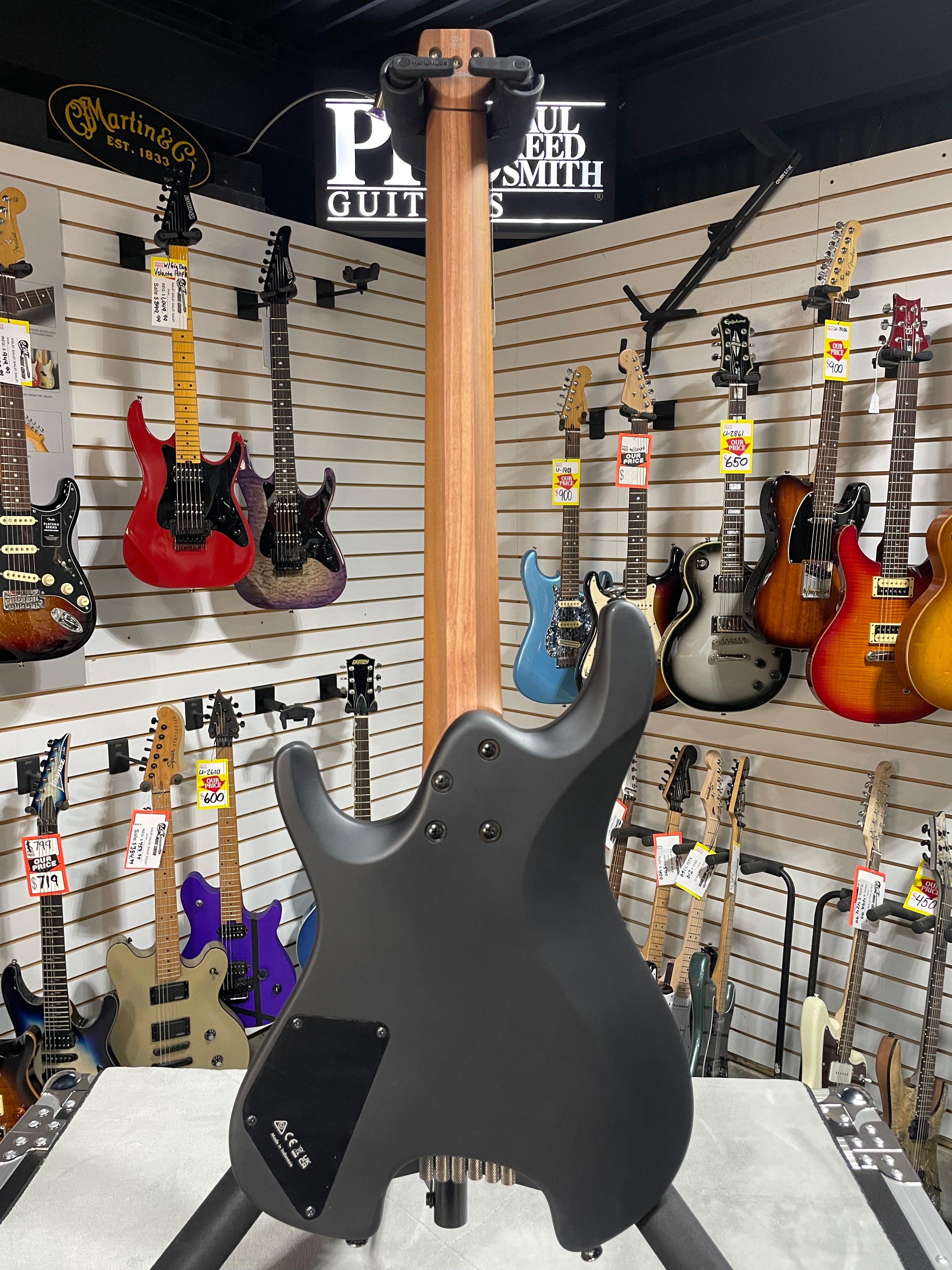 Q54 Quest Series Solidbody Electric Guitar - Black Flat #437 GET PLEK'D!
