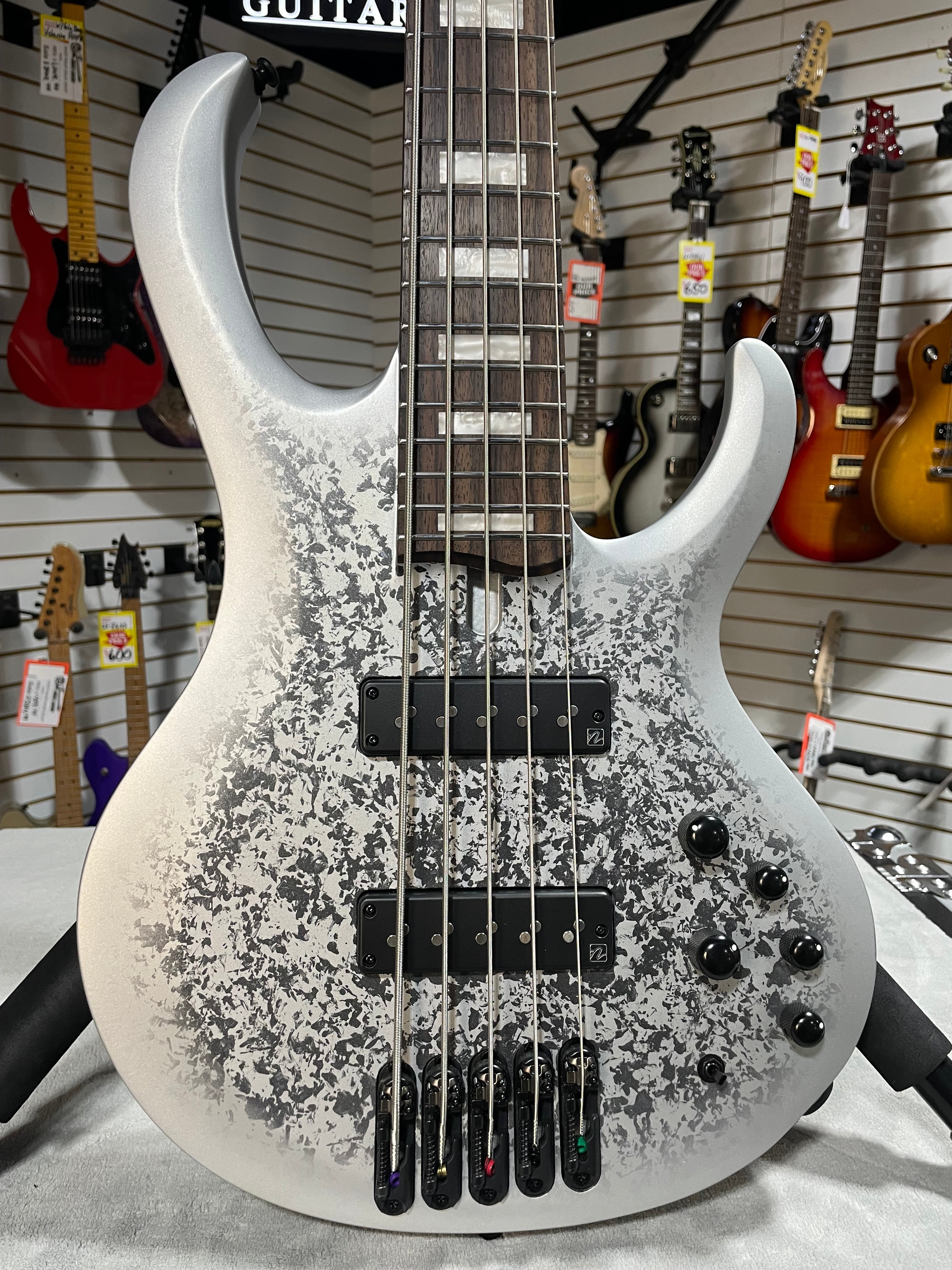 Ibanez 25th-Anniversary BTB Silver Blizzard Matte
