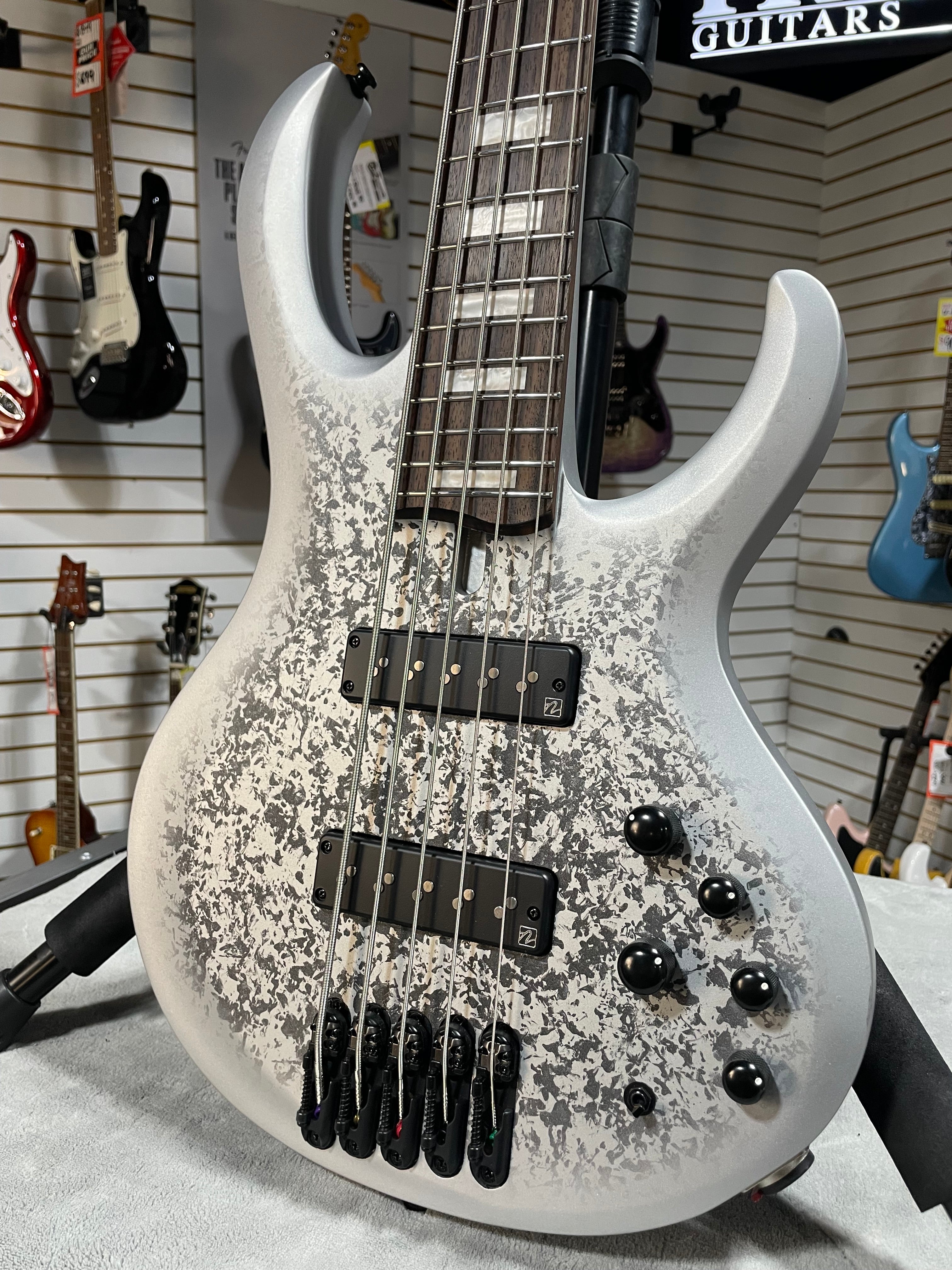 Ibanez 25th-Anniversary BTB Silver Blizzard Matte