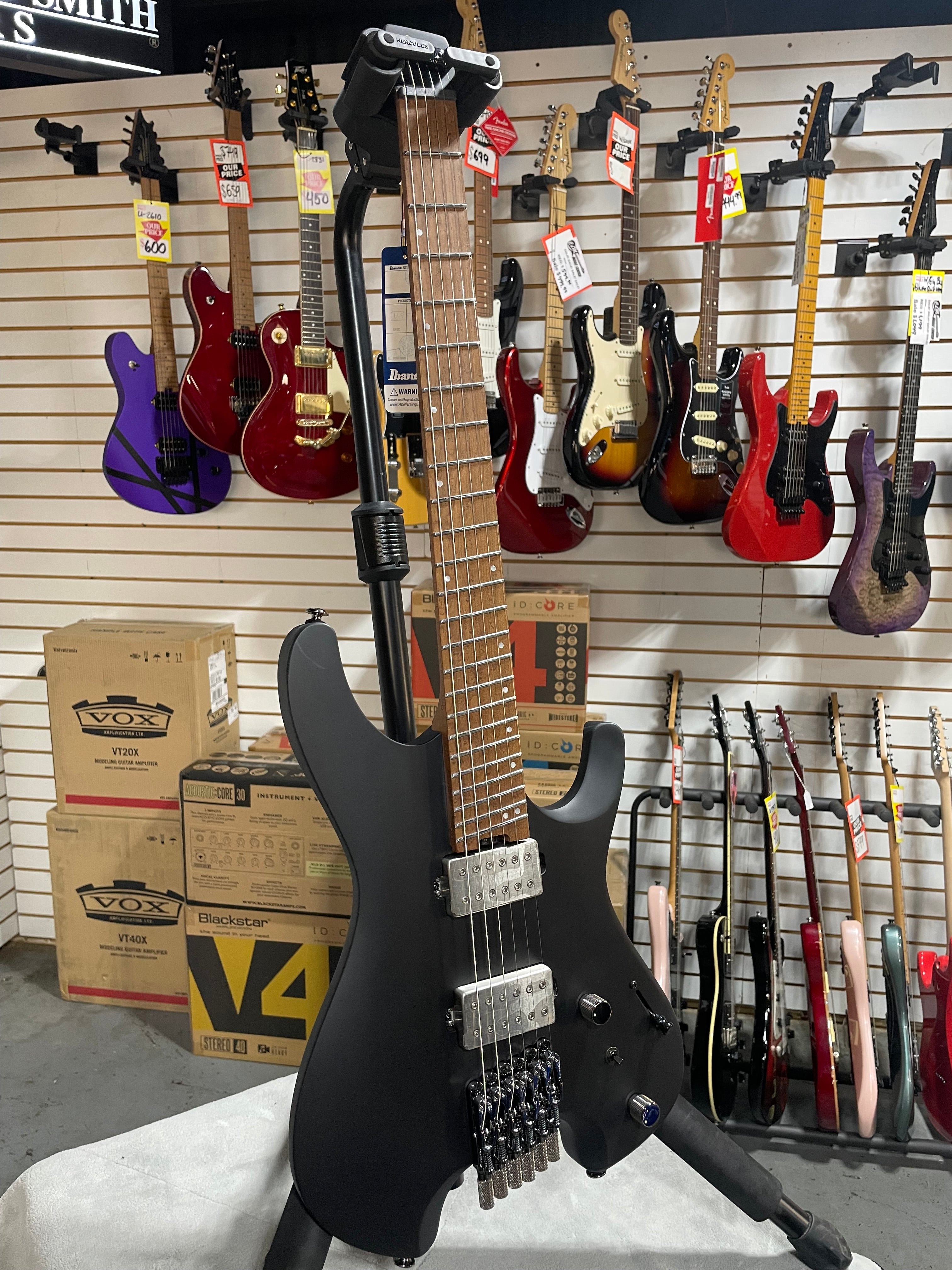 Ibanez QX52 Electric Guitar - Black Flat w/ Gig Bag & PLEK*D #453