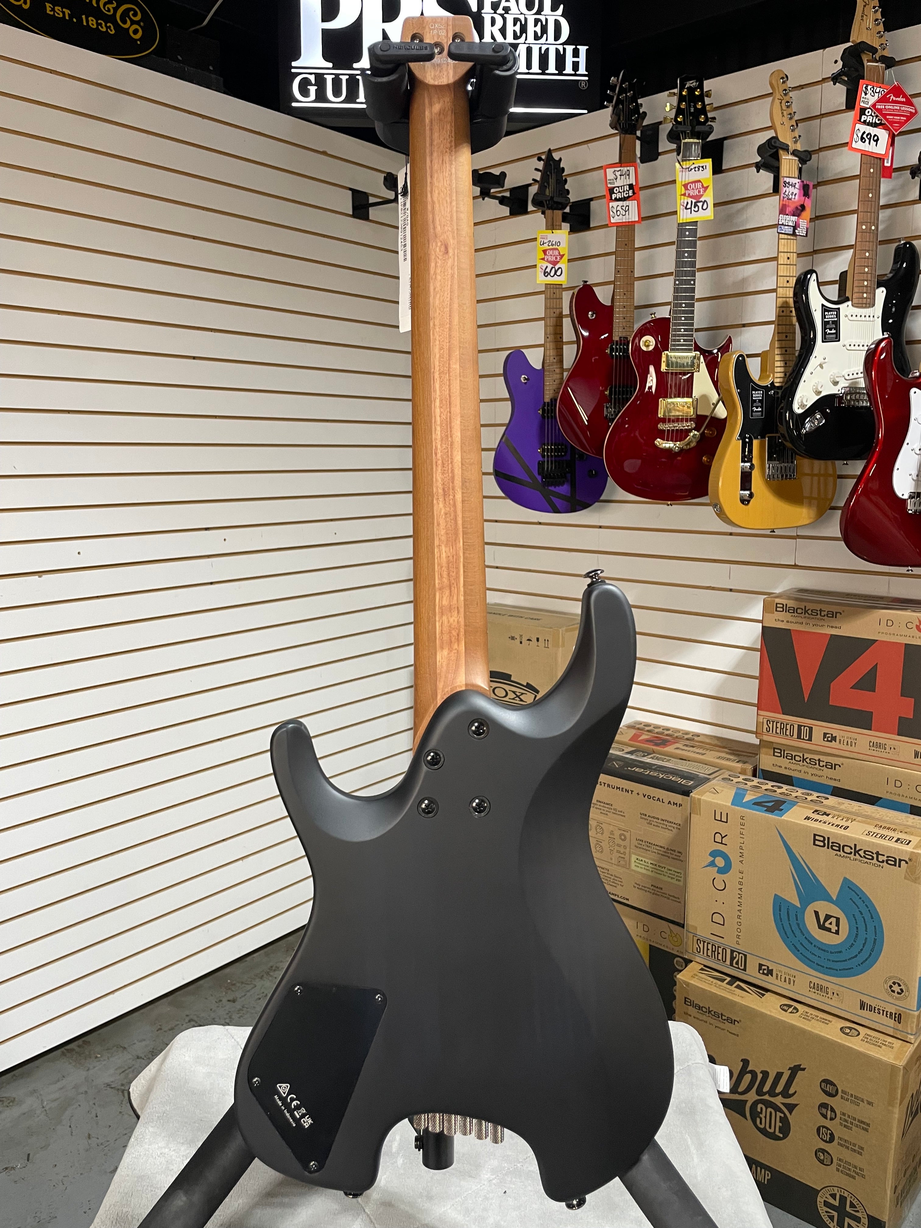 Ibanez QX52 Electric Guitar - Black Flat w/ Gig Bag & PLEK*D #453