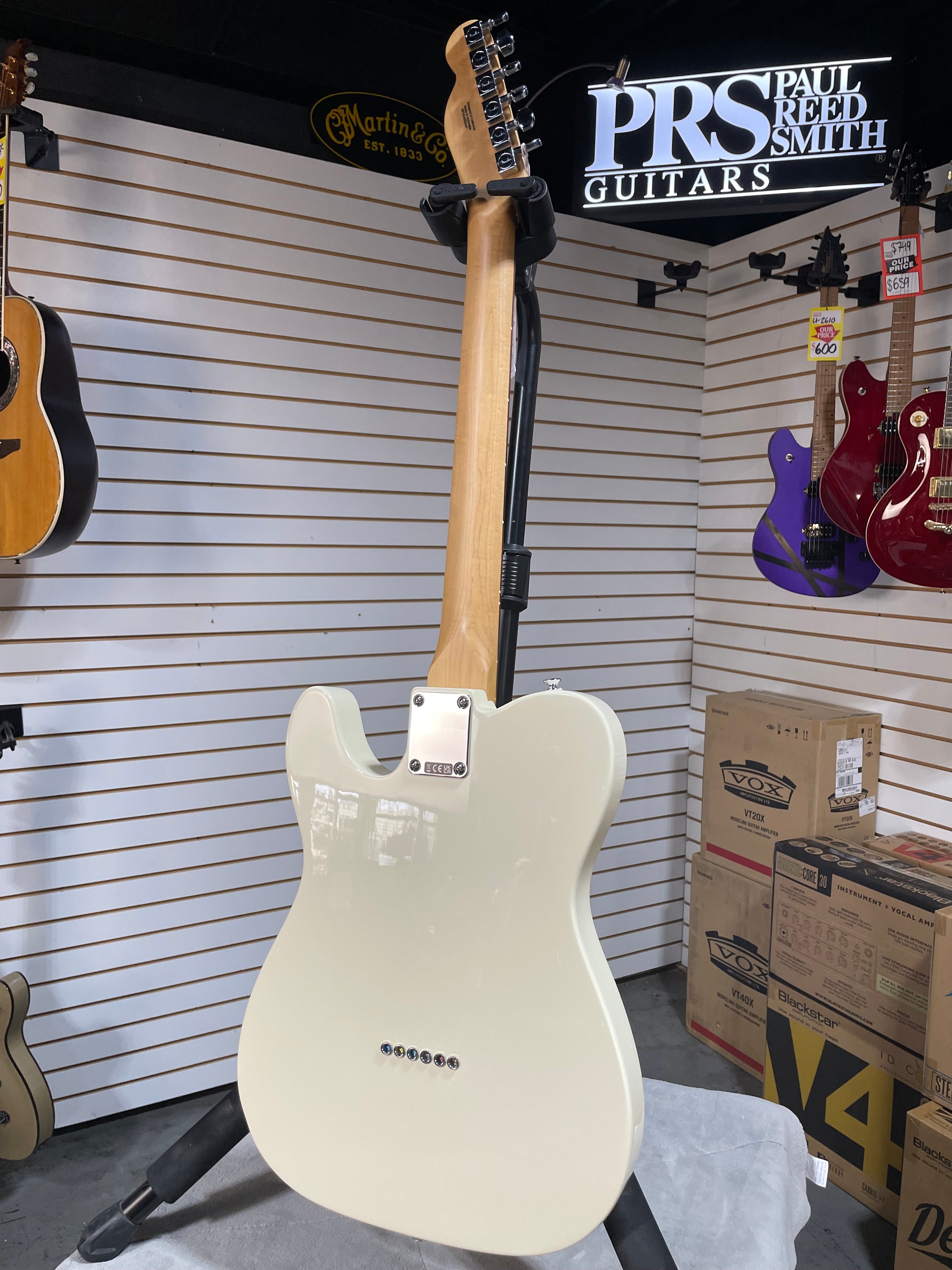 Fender Standard Telecaster Electric Guitar - Olympic White & PLEK*D #487