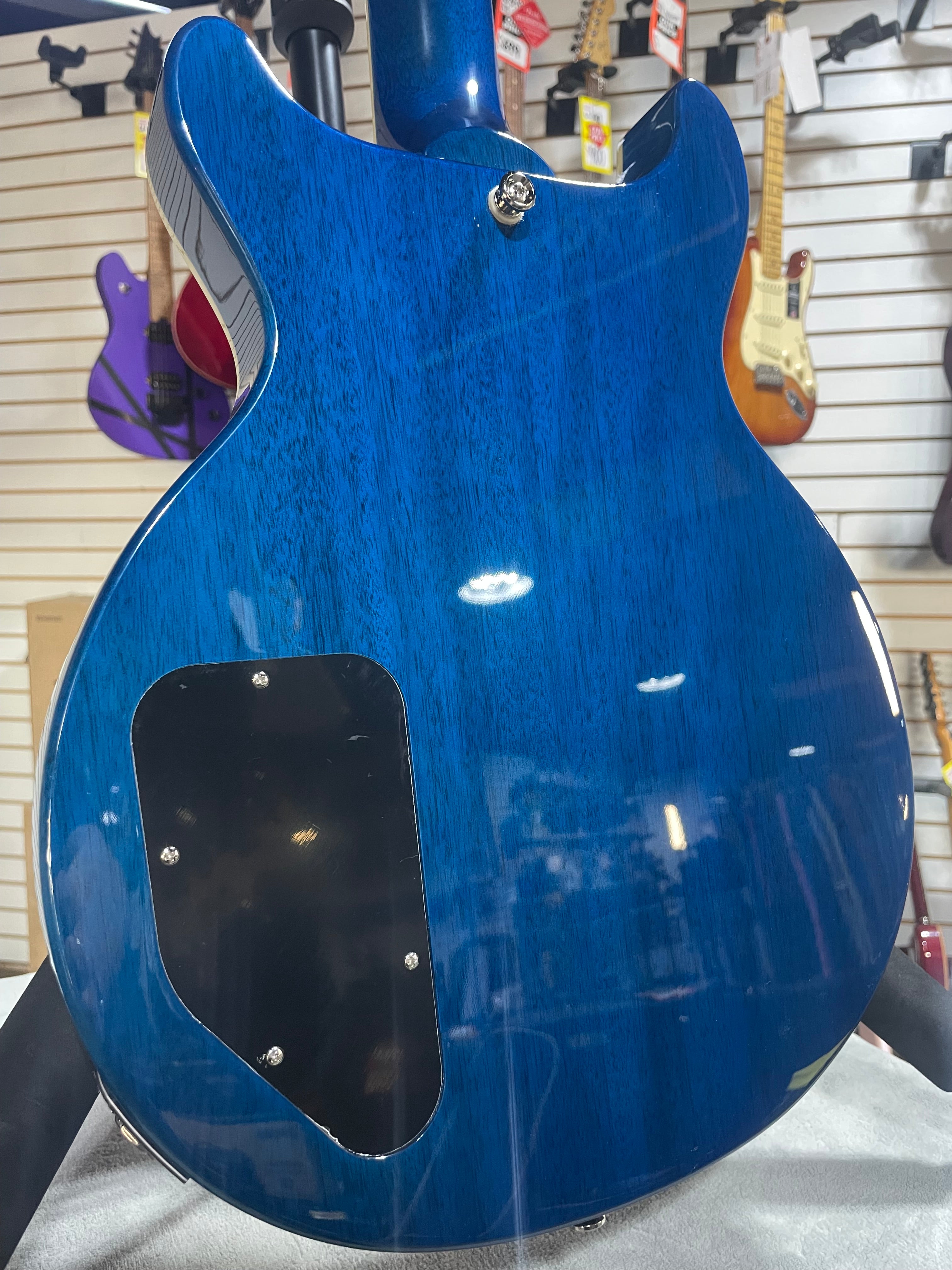 Epiphone Les Paul Special Double Cut Figured Electric Guitar - Ocean Water w/ Gigbag & PLEK*D #496