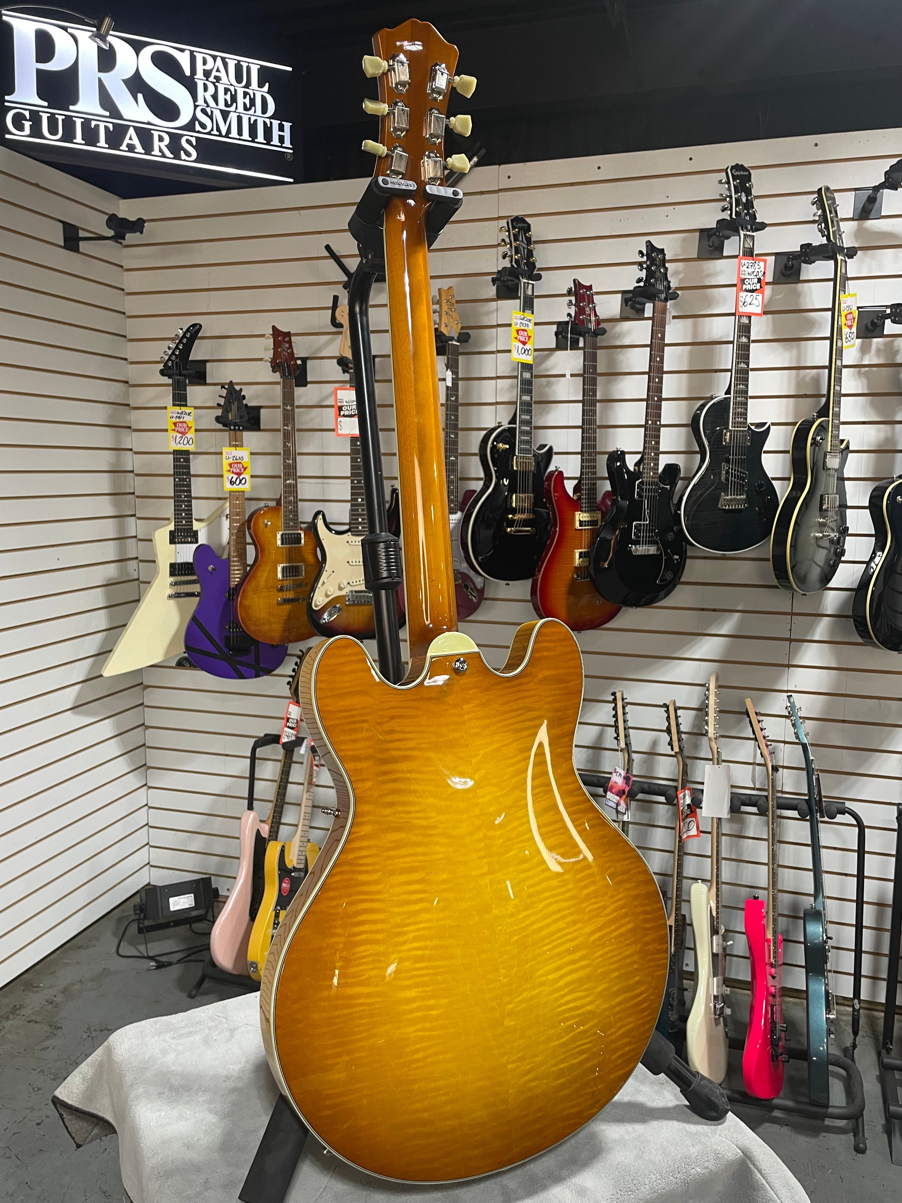 Eastman T486 Semi-Hollowbody Electric Guitar - Goldburst w/OHSC & PLEK*D #595