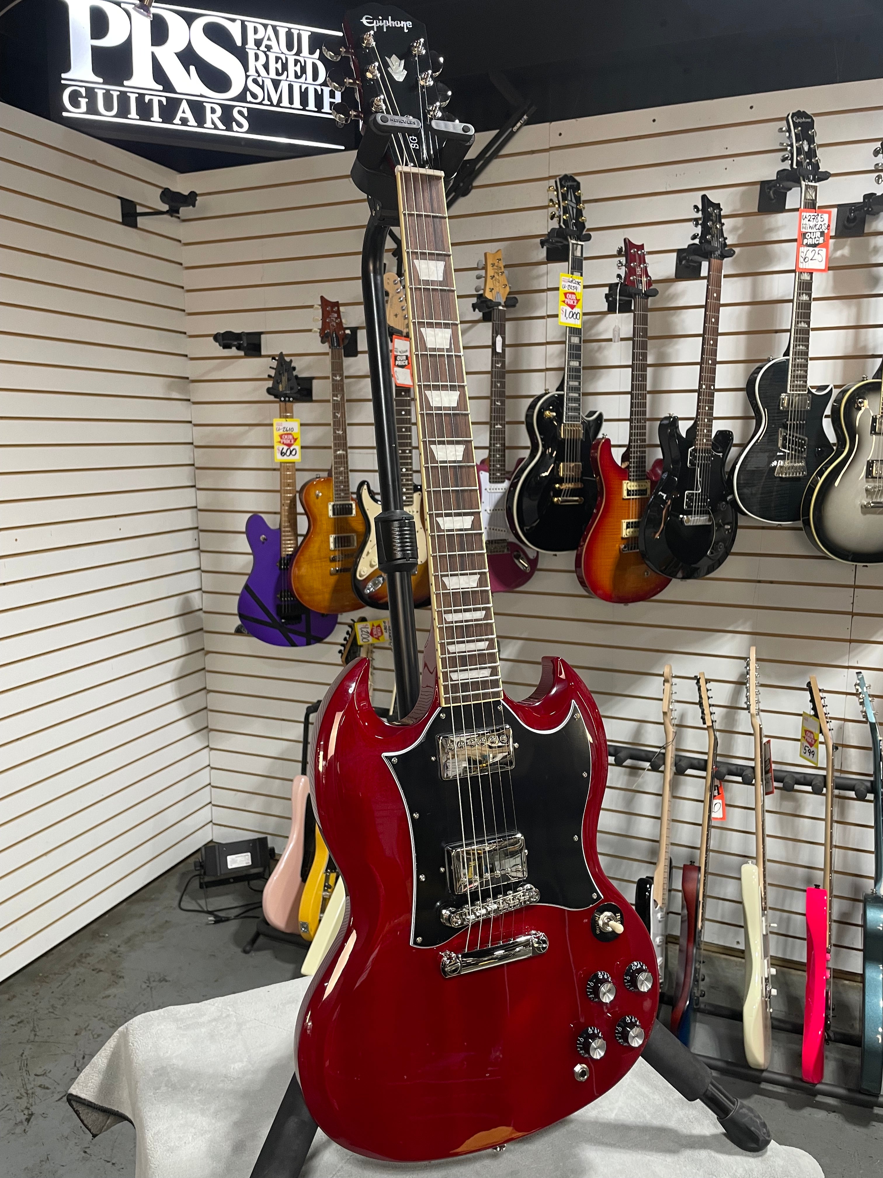 Epiphone SG Standard Electric Guitar - Cherry w/ Gig Bag & PLEK*D #614