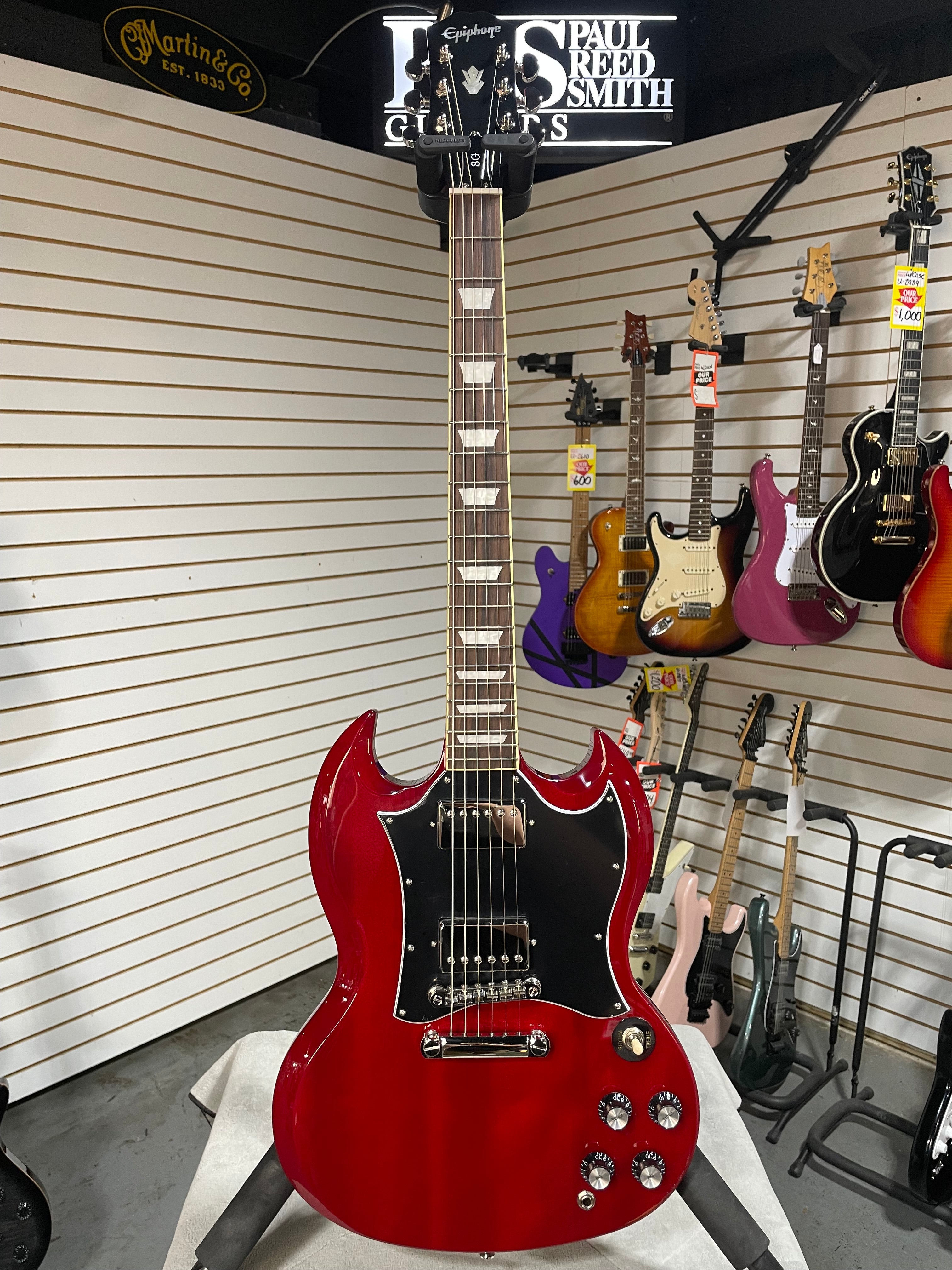 Epiphone SG Standard Electric Guitar - Cherry w/ Gig Bag & PLEK*D #614