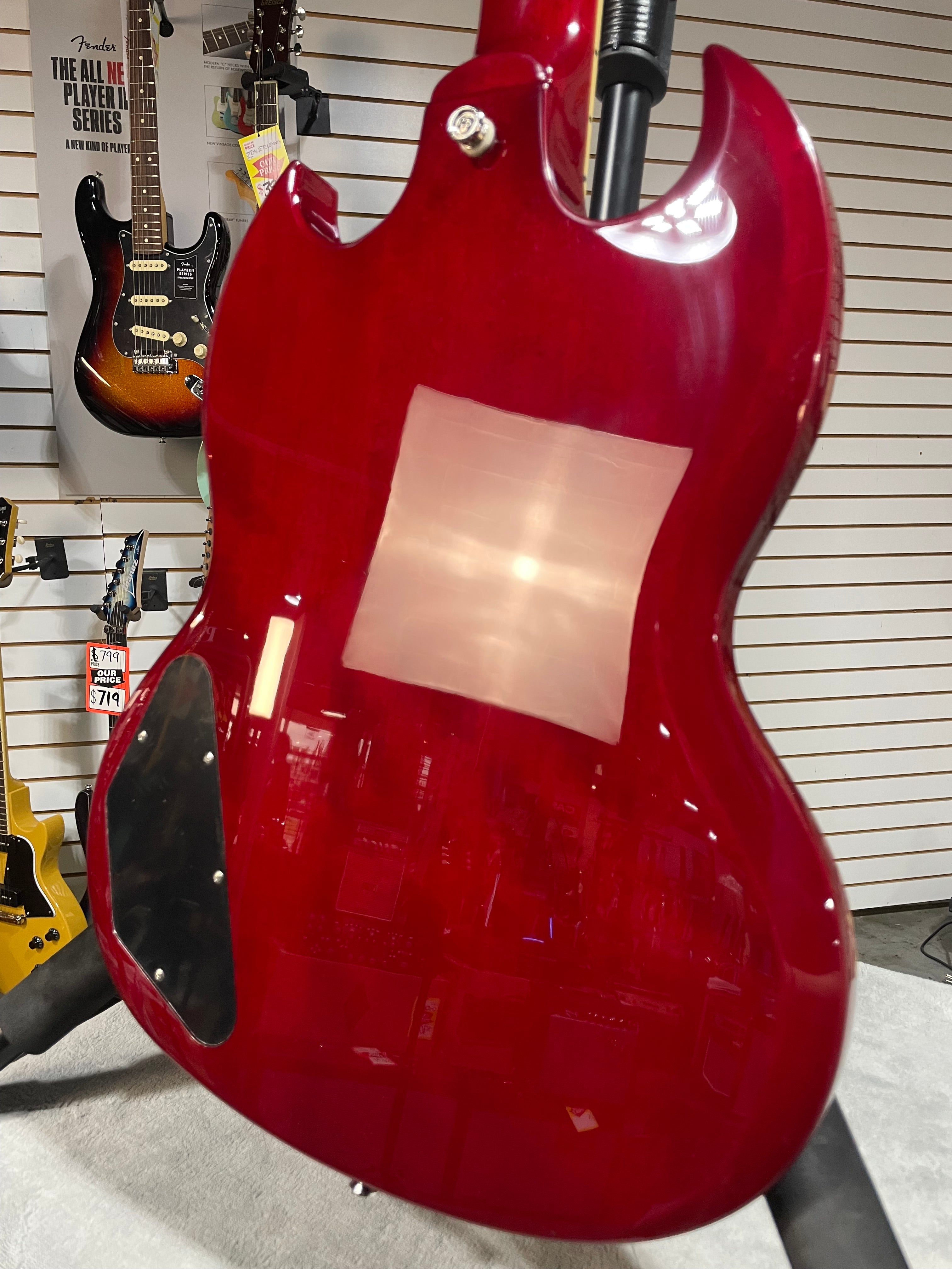 Epiphone SG Standard Electric Guitar - Cherry w/ Gig Bag & PLEK*D #614