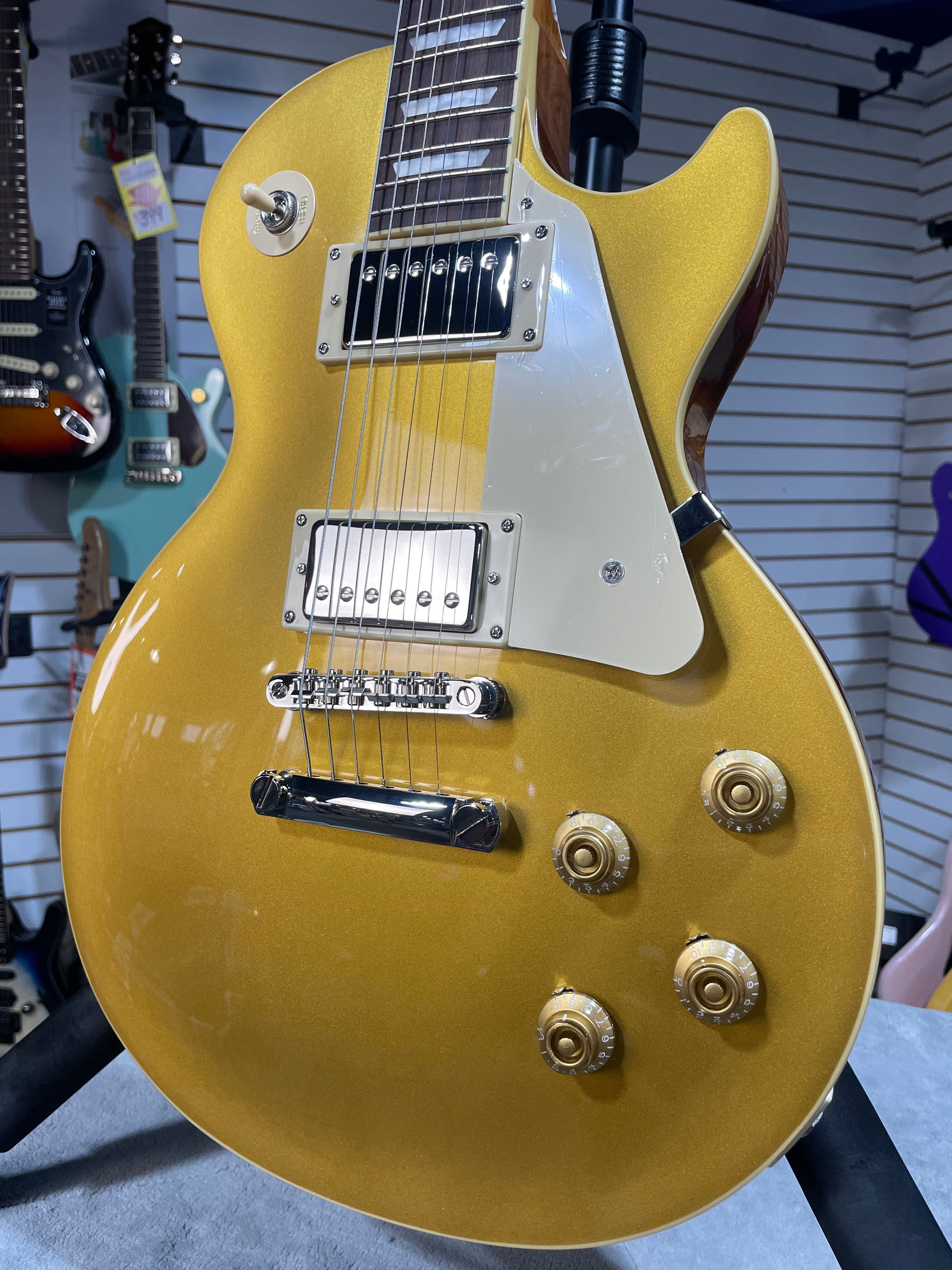 Epiphone Les Paul Standard 50s Electric Guitar - Gold w/Gig Bag & PLEK*D #504