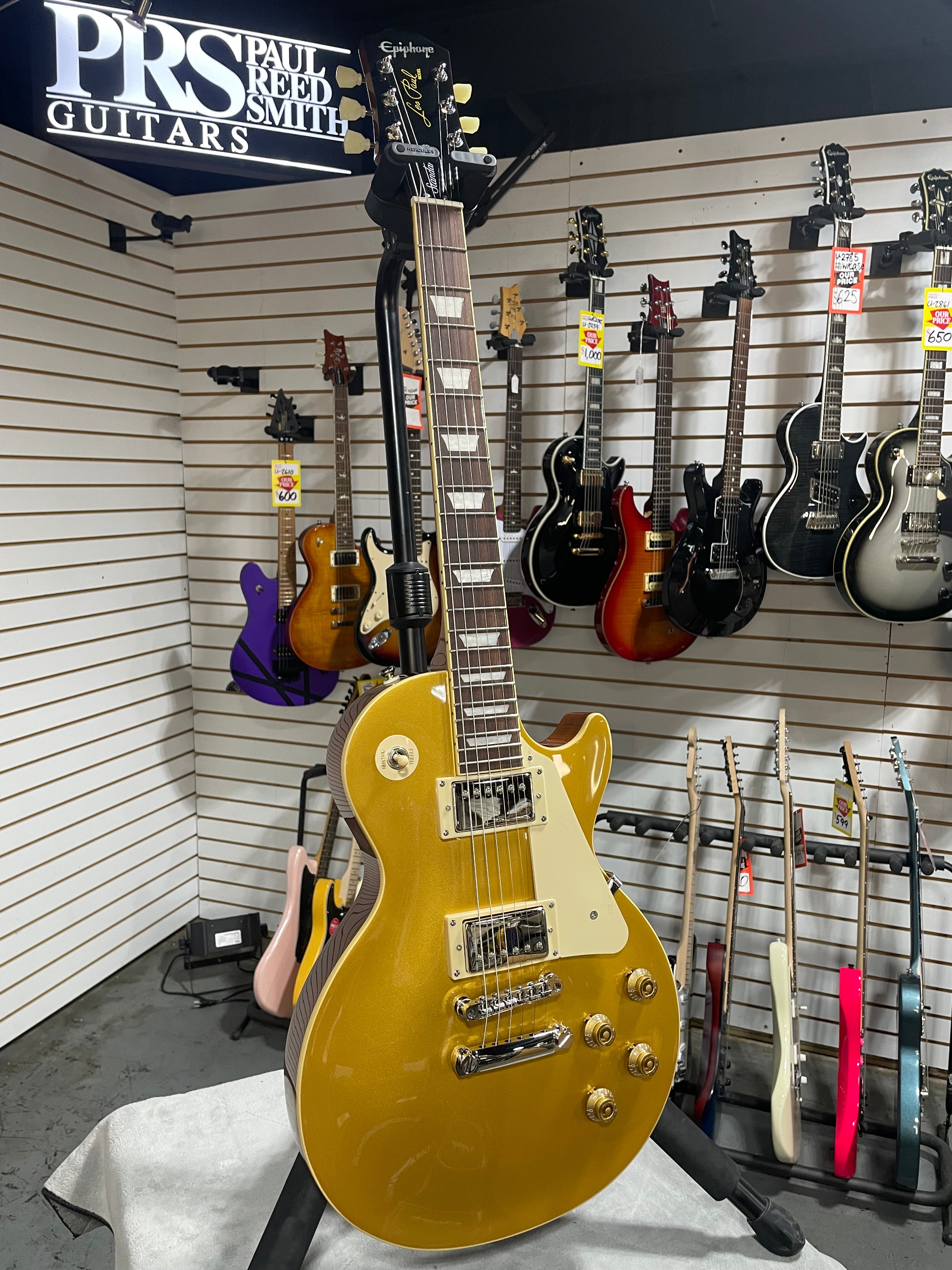 Epiphone Les Paul Standard 50s Electric Guitar - Gold w/Gig Bag & PLEK*D #504