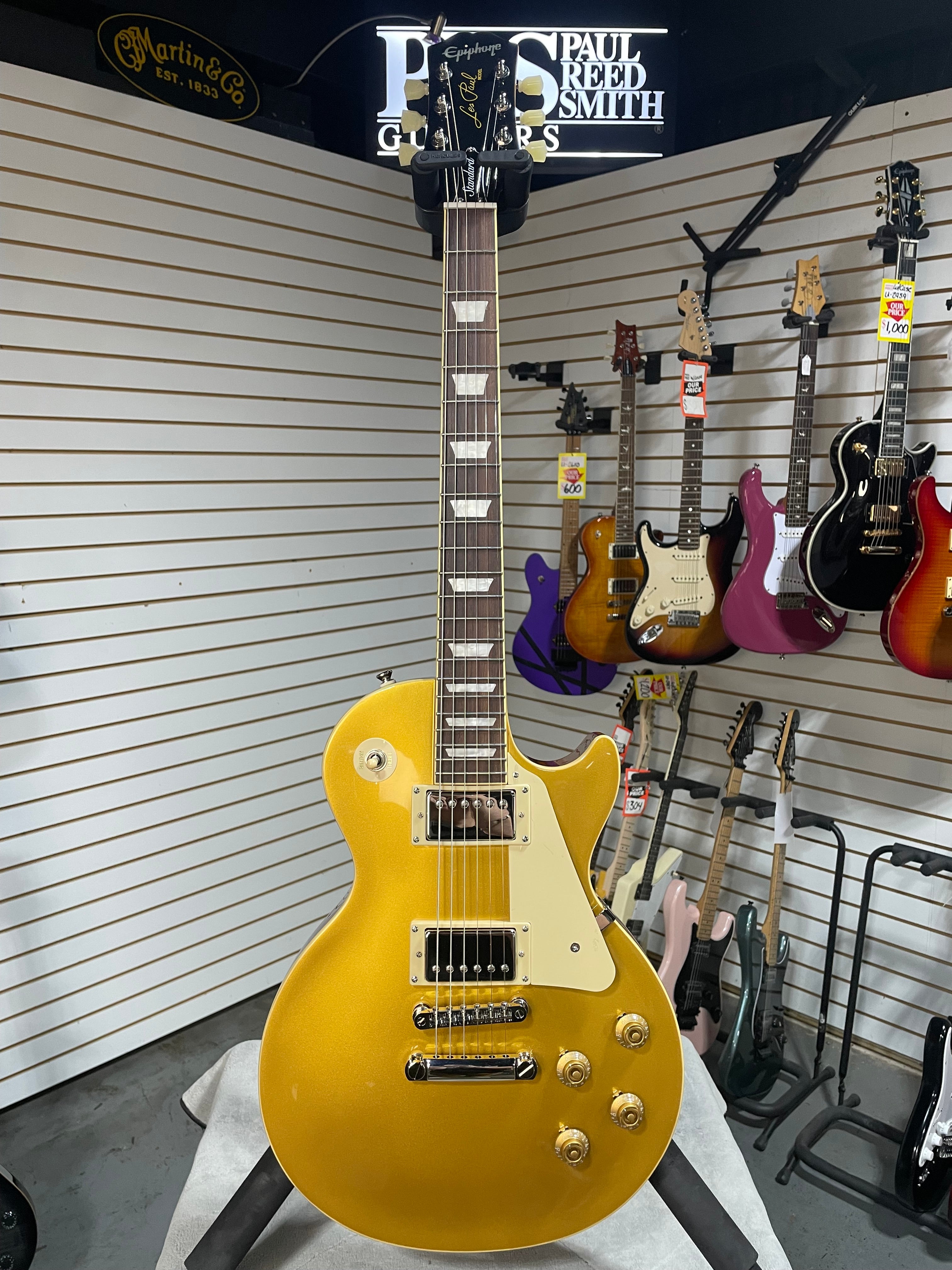 Epiphone Les Paul Standard 50s Electric Guitar - Gold w/Gig Bag & PLEK*D #504