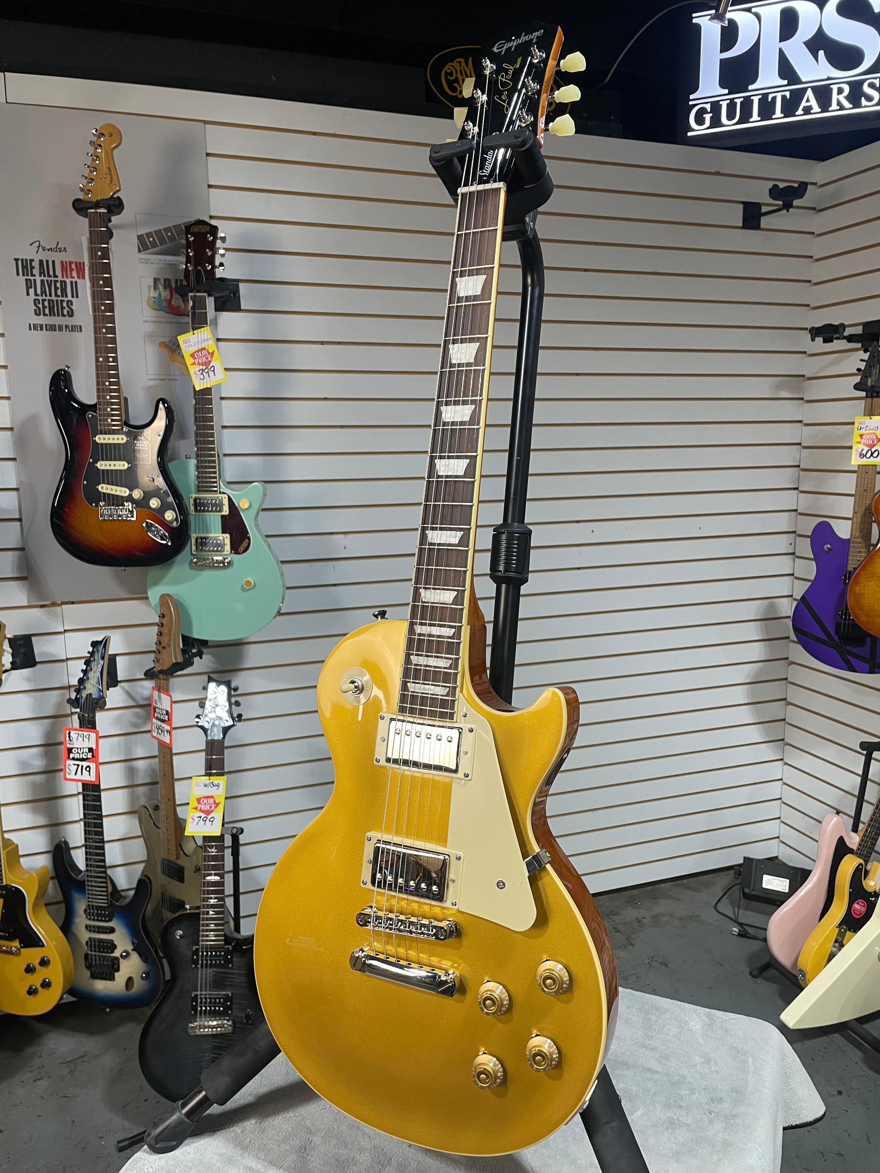 Epiphone Les Paul Standard 50s Electric Guitar - Gold w/Gig Bag & PLEK*D #504