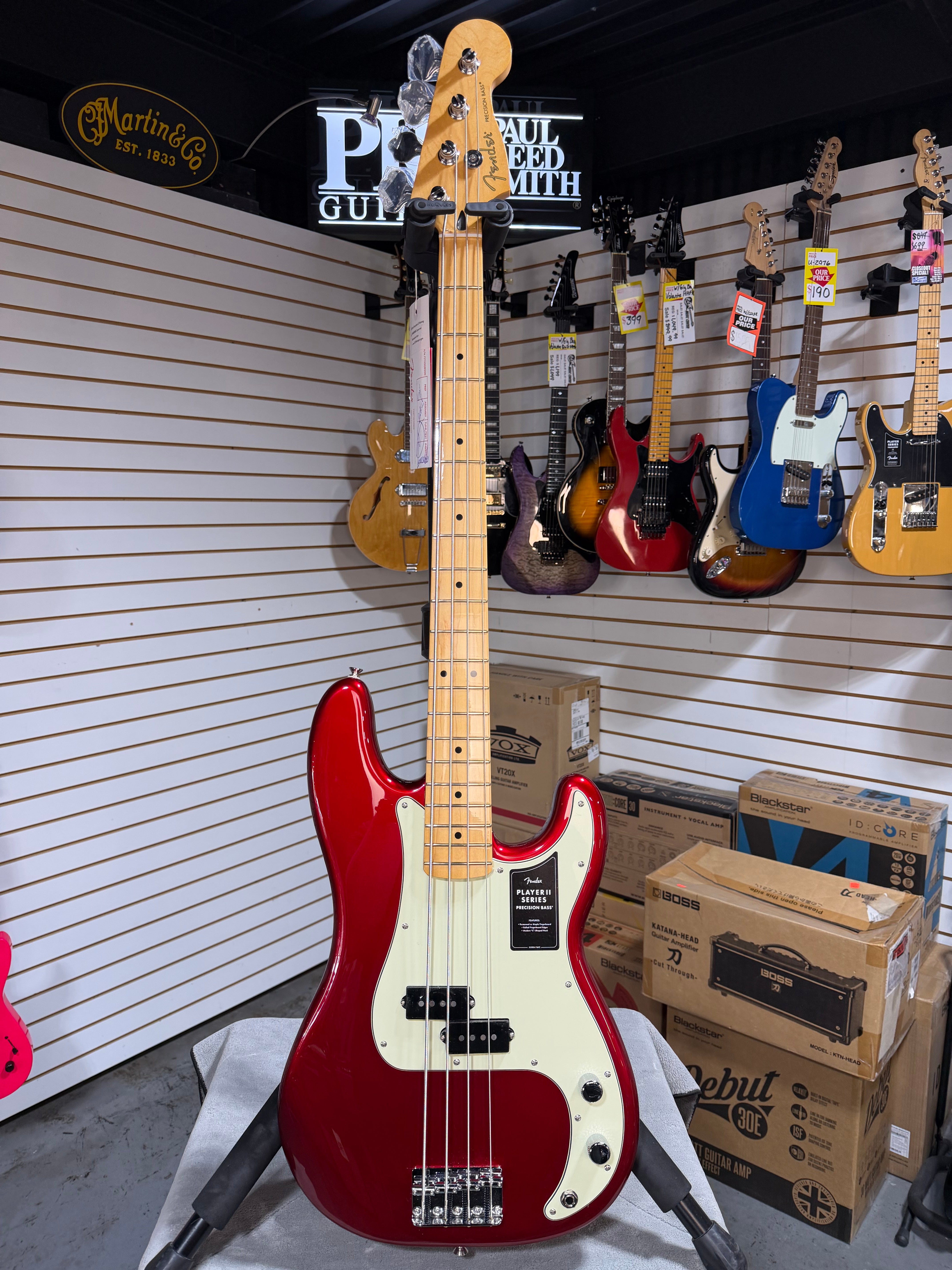 Fender 75th Anniversary Player II Precision Bass Candy Apple Red