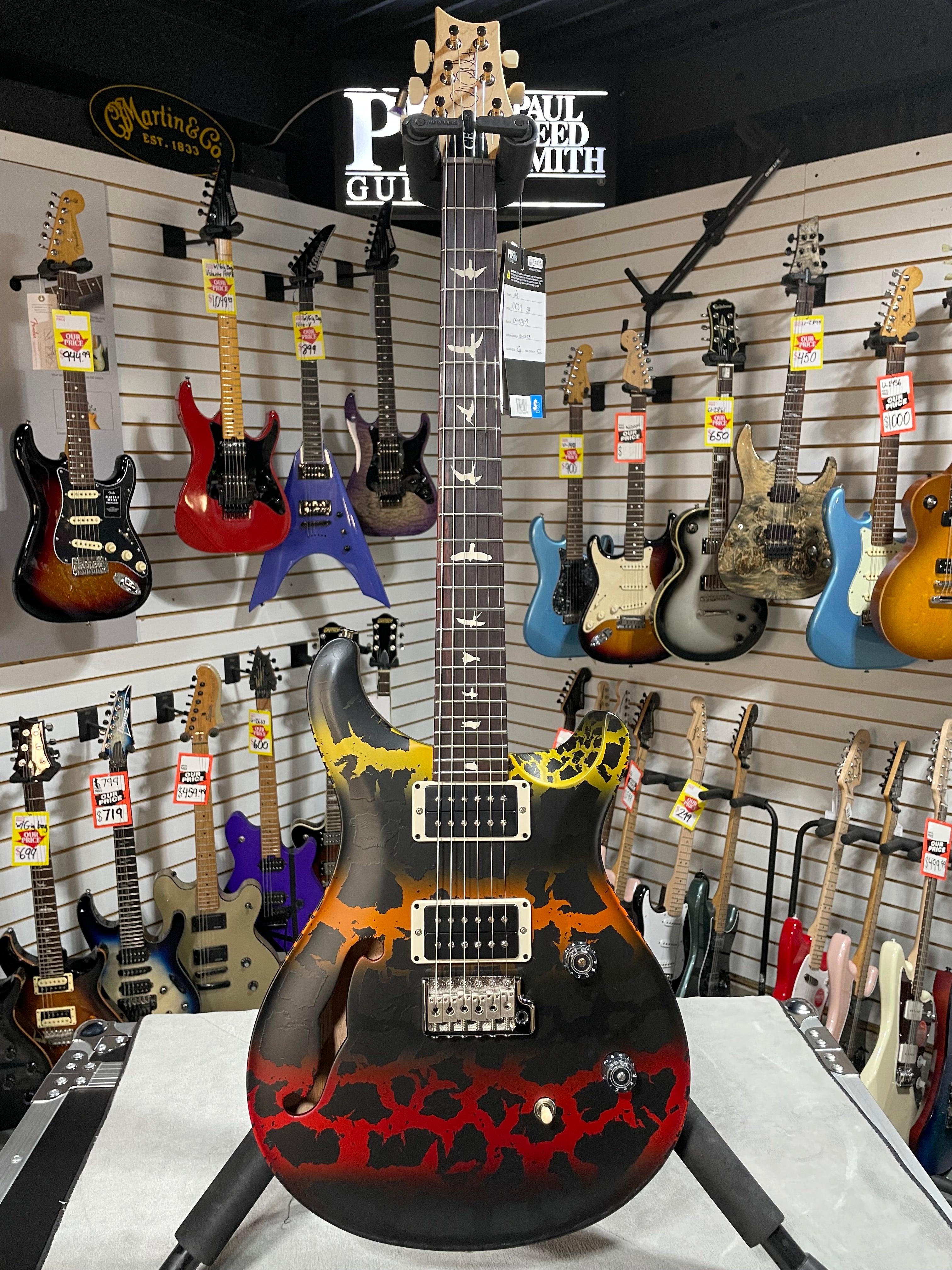 PRS CE 24 Semi Hollow 2025 - Sprayers Choice w/ Gig Bag & PLEK*D #398