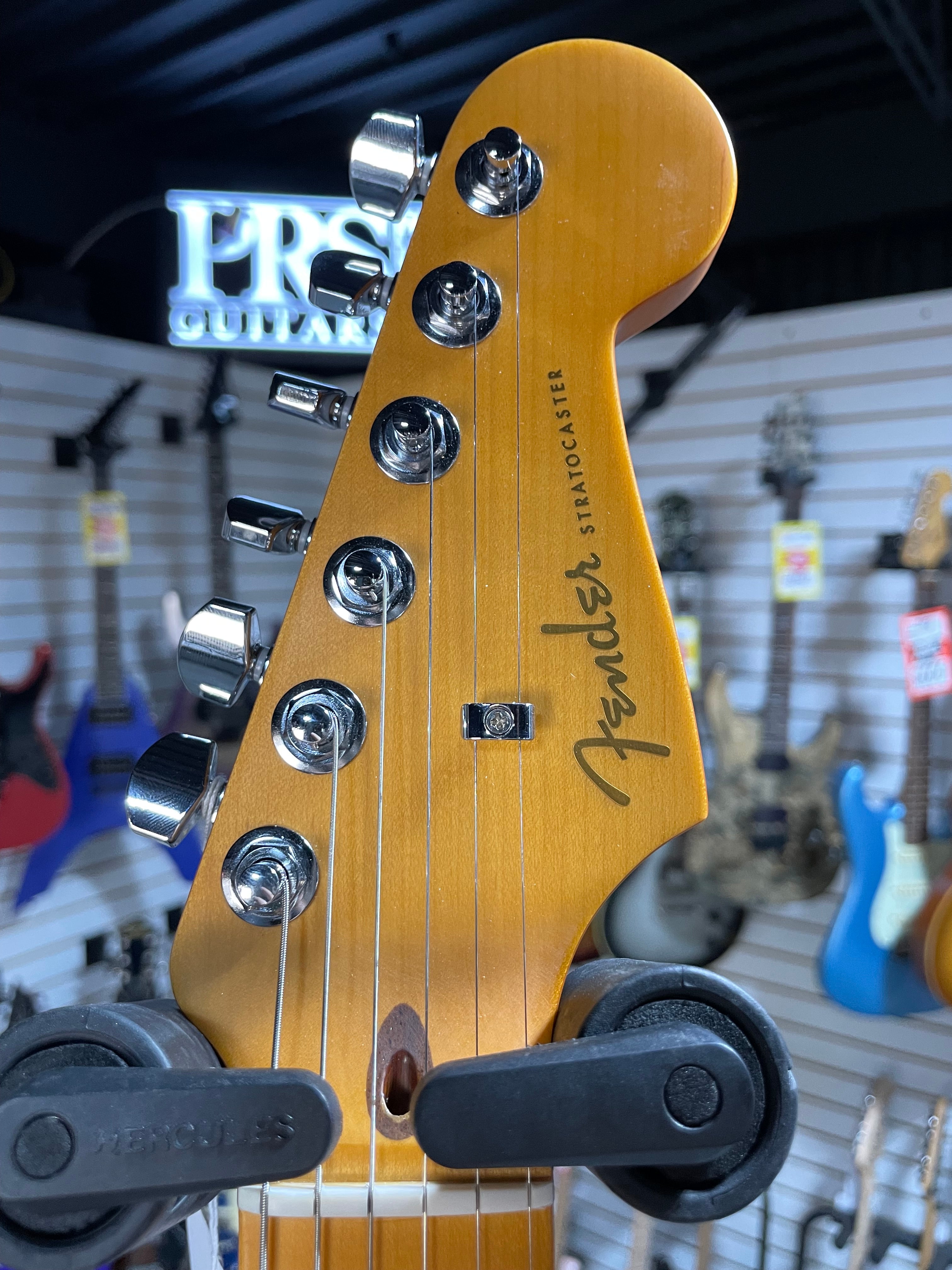 Fender American Ultra II Stratocaster - Noble Blue w/ Maple Fingerboard w/ OHSC & PLEK*D #677