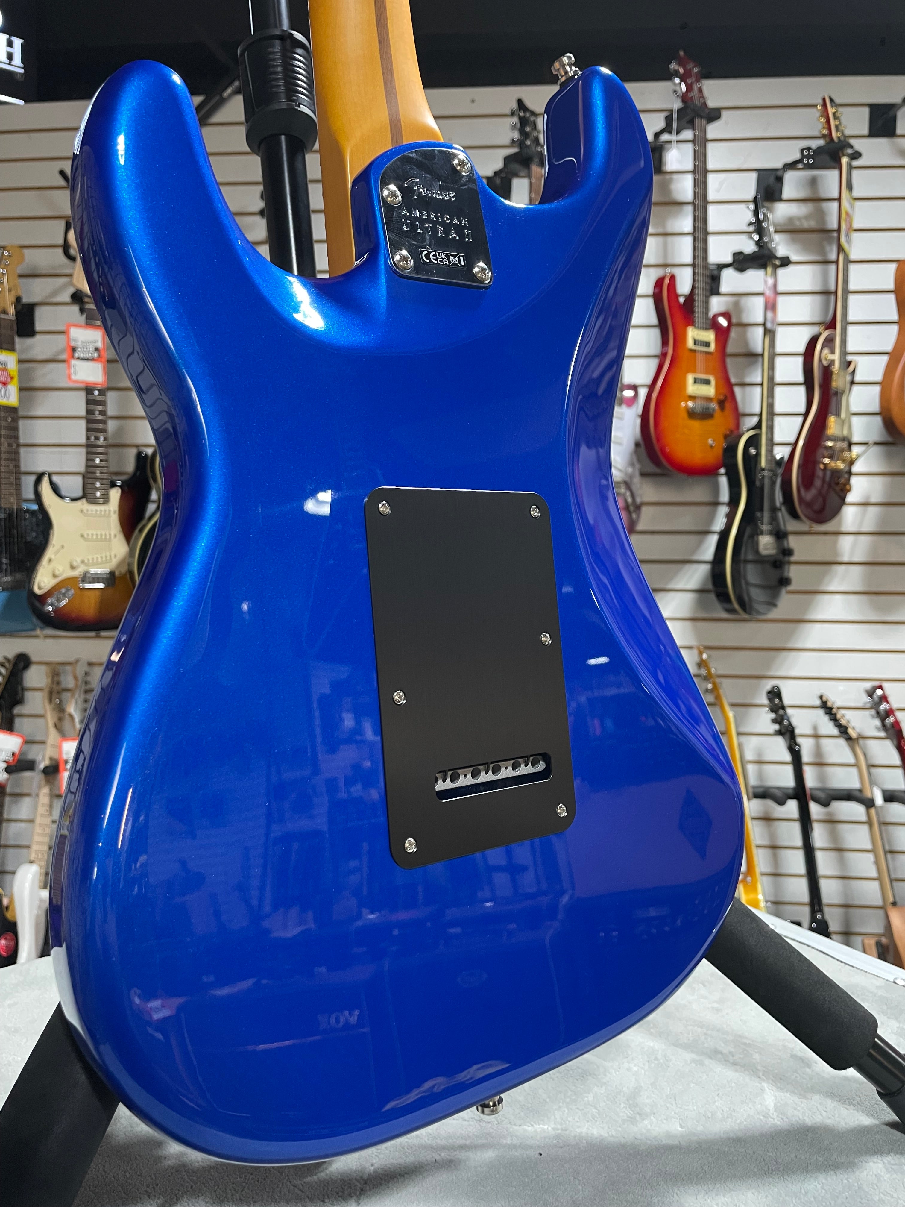 Fender American Ultra II Stratocaster - Noble Blue w/ Maple Fingerboard w/ OHSC & PLEK*D #677
