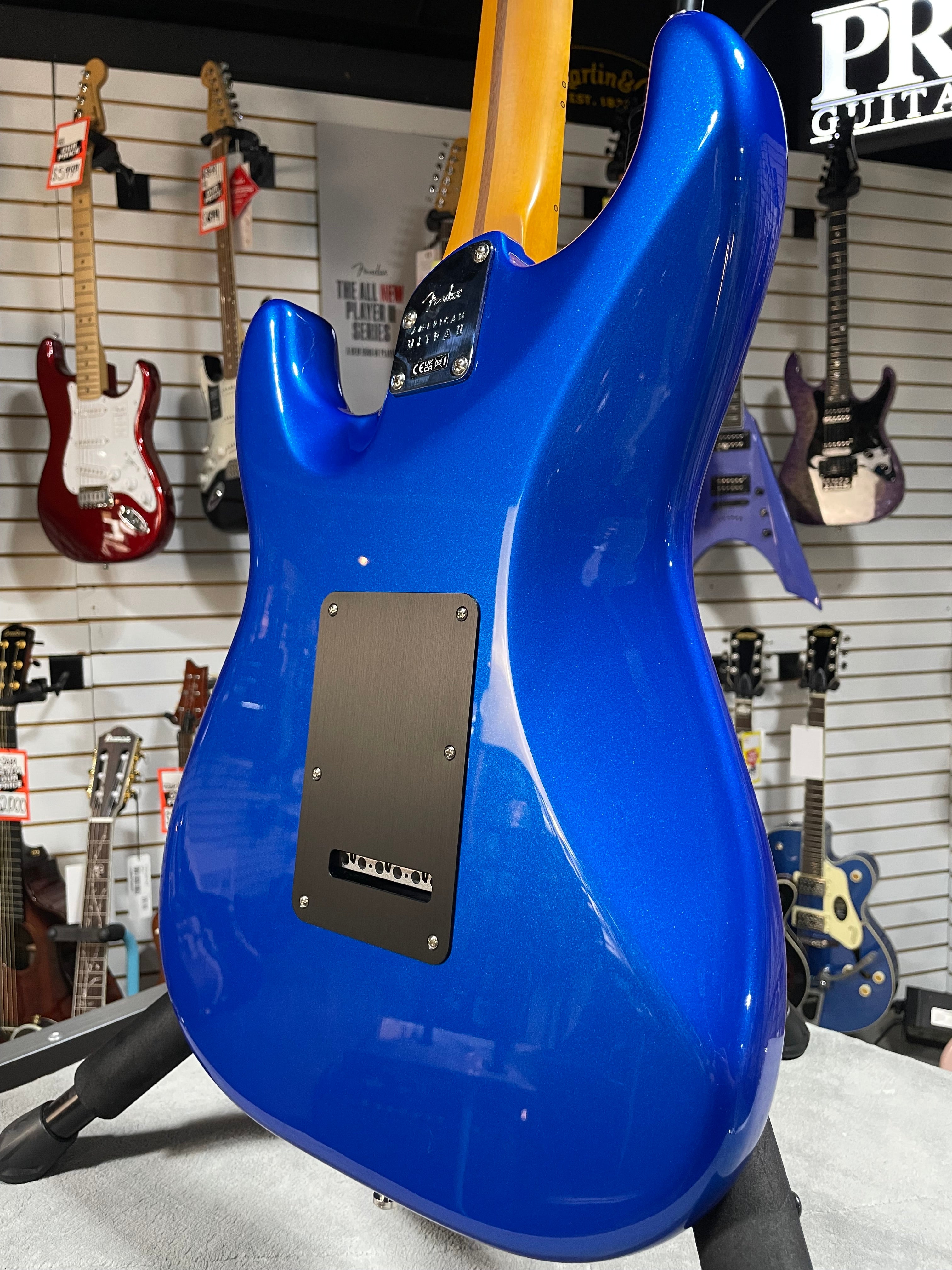 Fender American Ultra II Stratocaster - Noble Blue w/ Maple Fingerboard w/ OHSC & PLEK*D #677