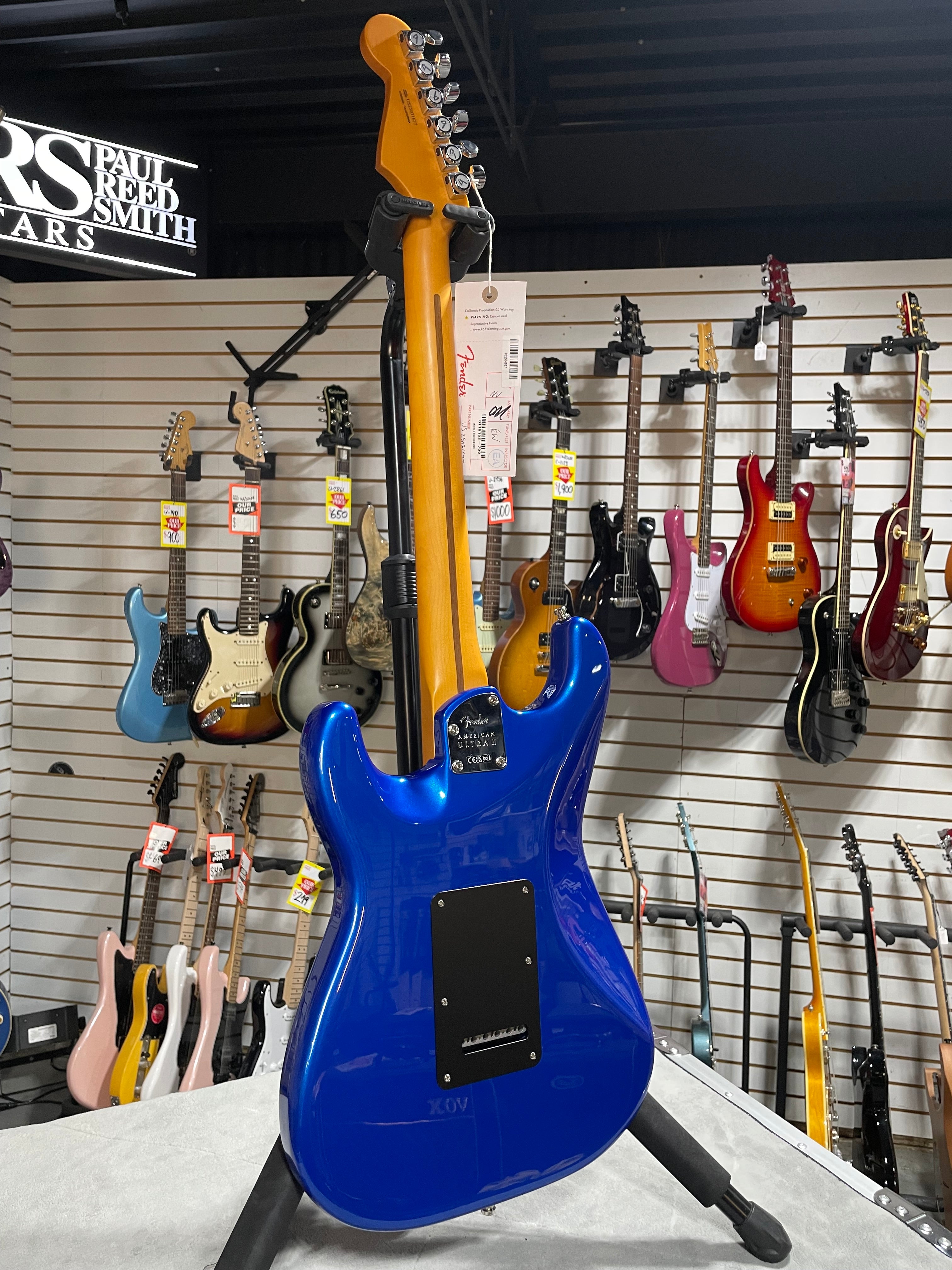 Fender American Ultra II Stratocaster - Noble Blue w/ Maple Fingerboard w/ OHSC & PLEK*D #677