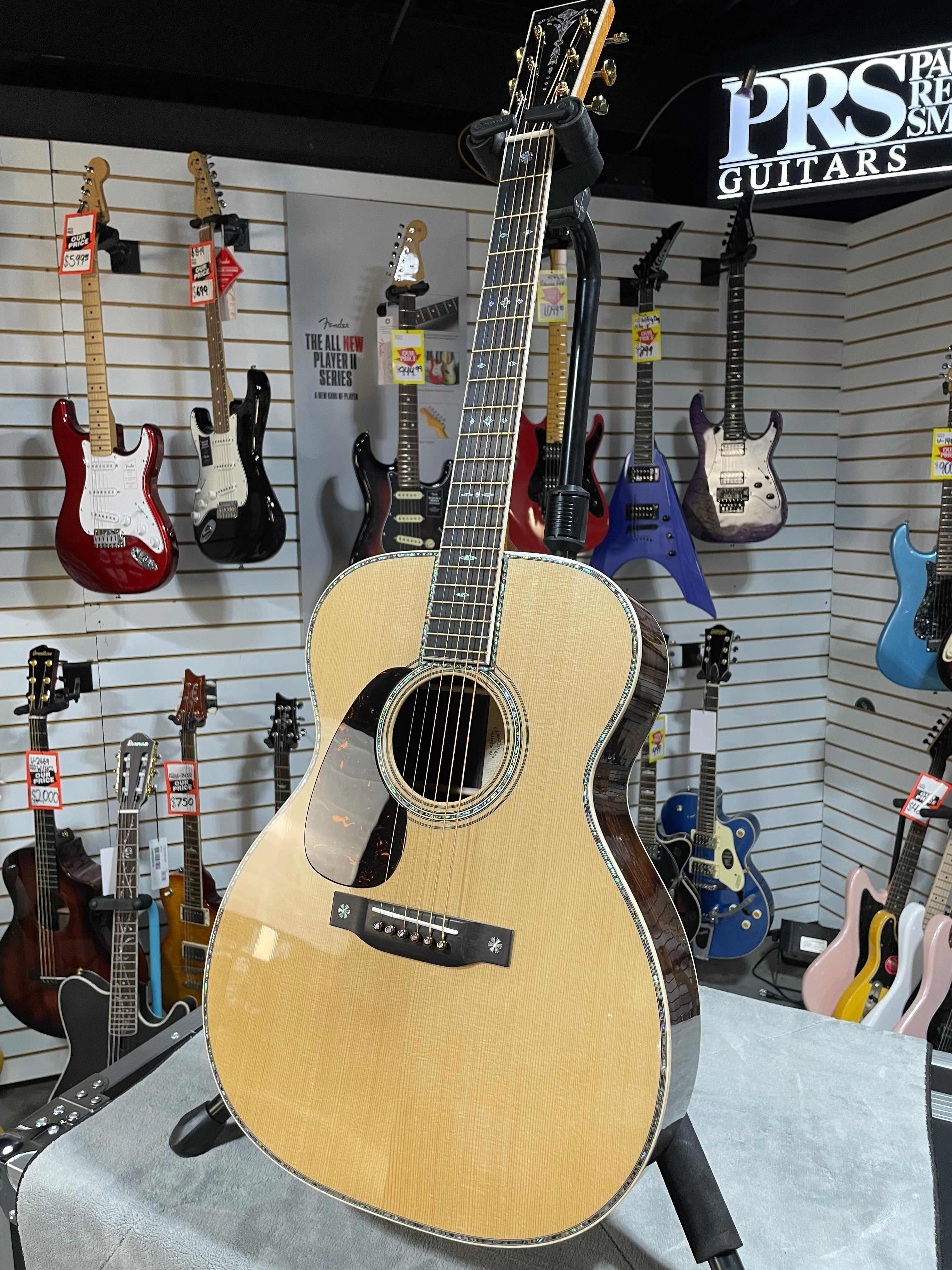 Martin 000-42 Modern Deluxe Left-Handed Acoustic Guitar - Natural W/OHSC & PLEK*D #368