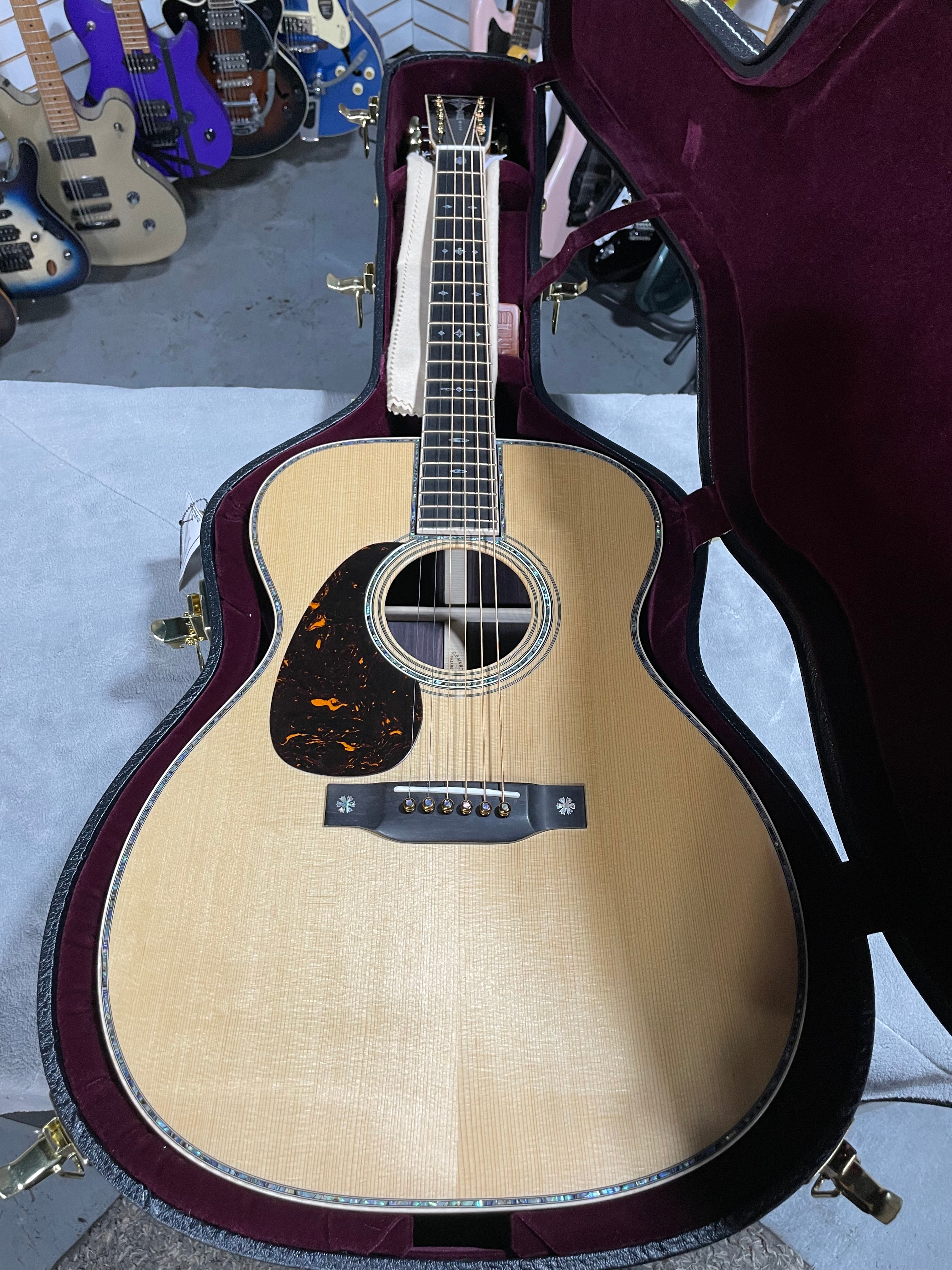 Martin 000-42 Modern Deluxe Left-Handed Acoustic Guitar - Natural W/OHSC & PLEK*D #368