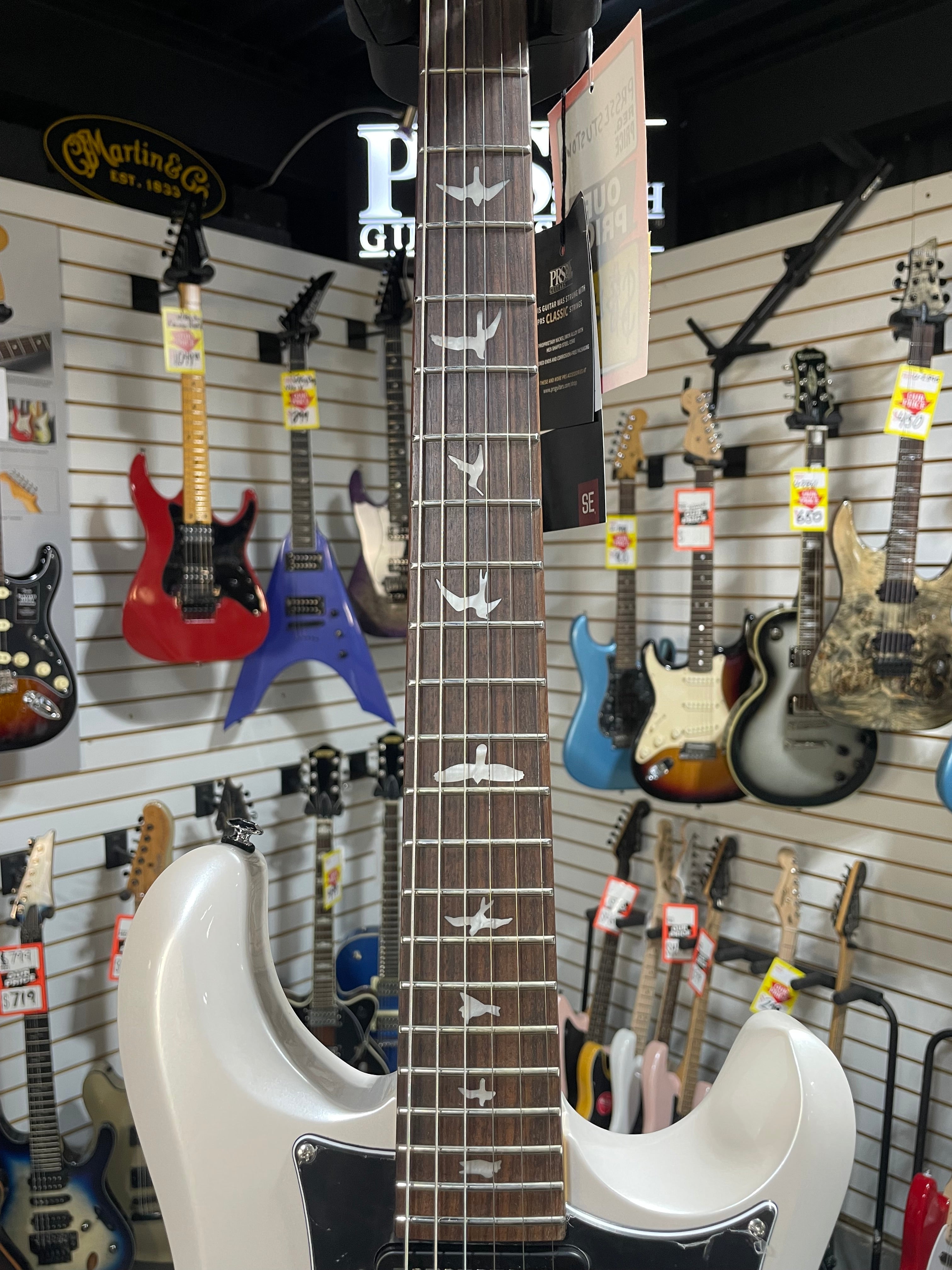 PRS SE Studio Standard - Pearl White w/ Gig Bag & PLEK*D #927