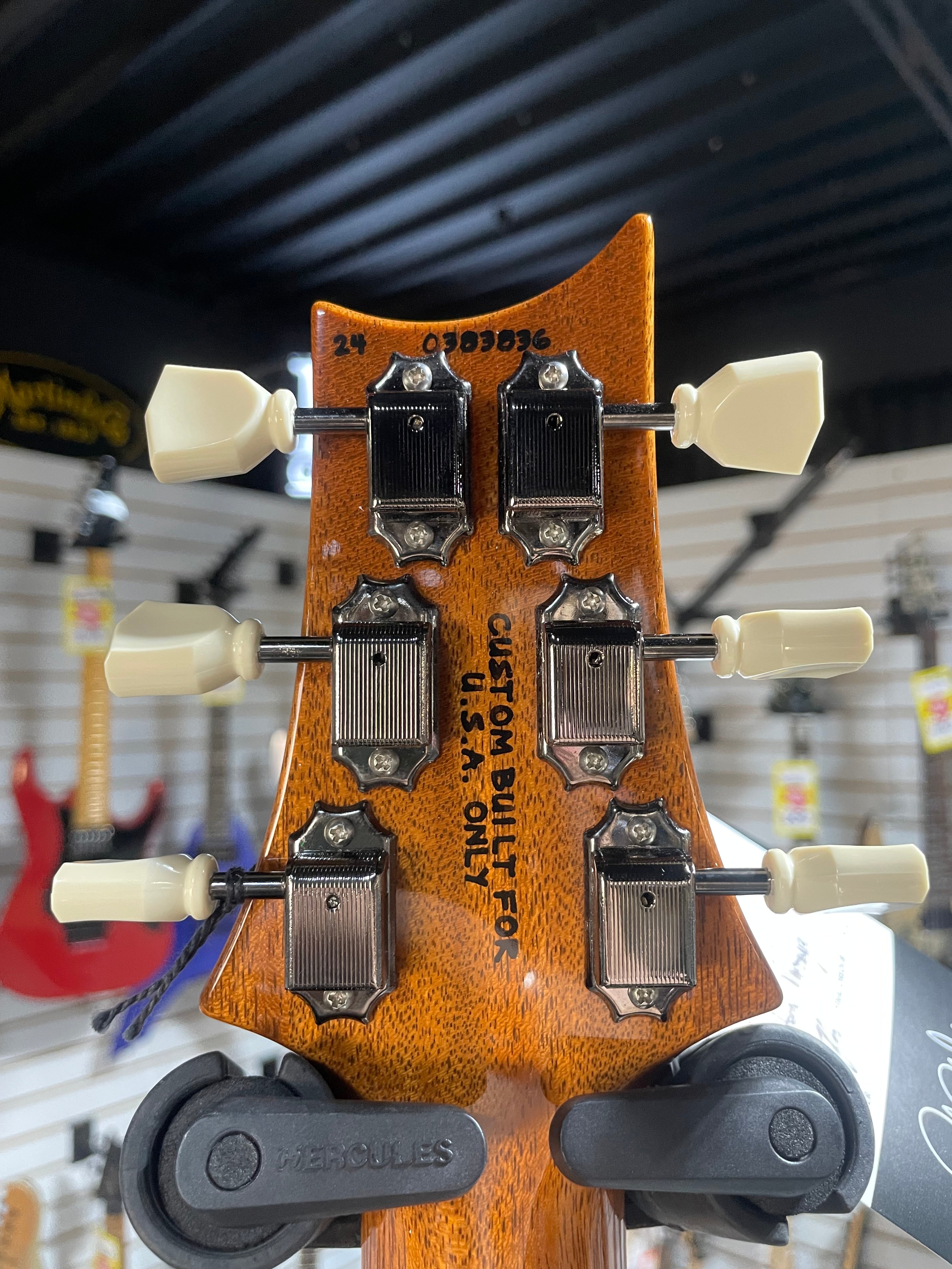 McCarty 594 Electric Guitar - Custom Color Black Metallic w/Natural Back Braz FB #836 GET PLEK'D!