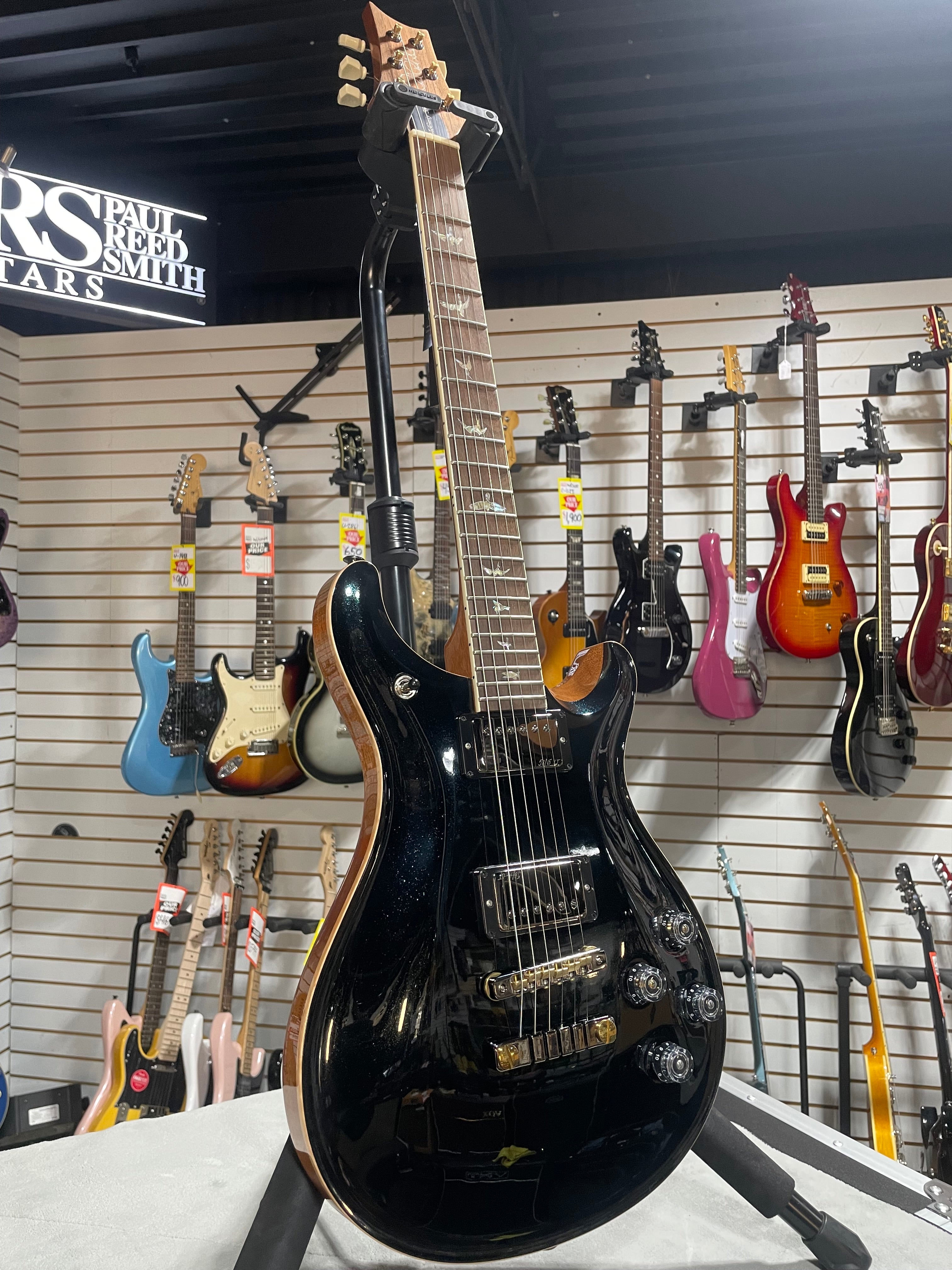 McCarty 594 Electric Guitar - Custom Color Black Metallic w/Natural Back Braz FB #836 GET PLEK'D!